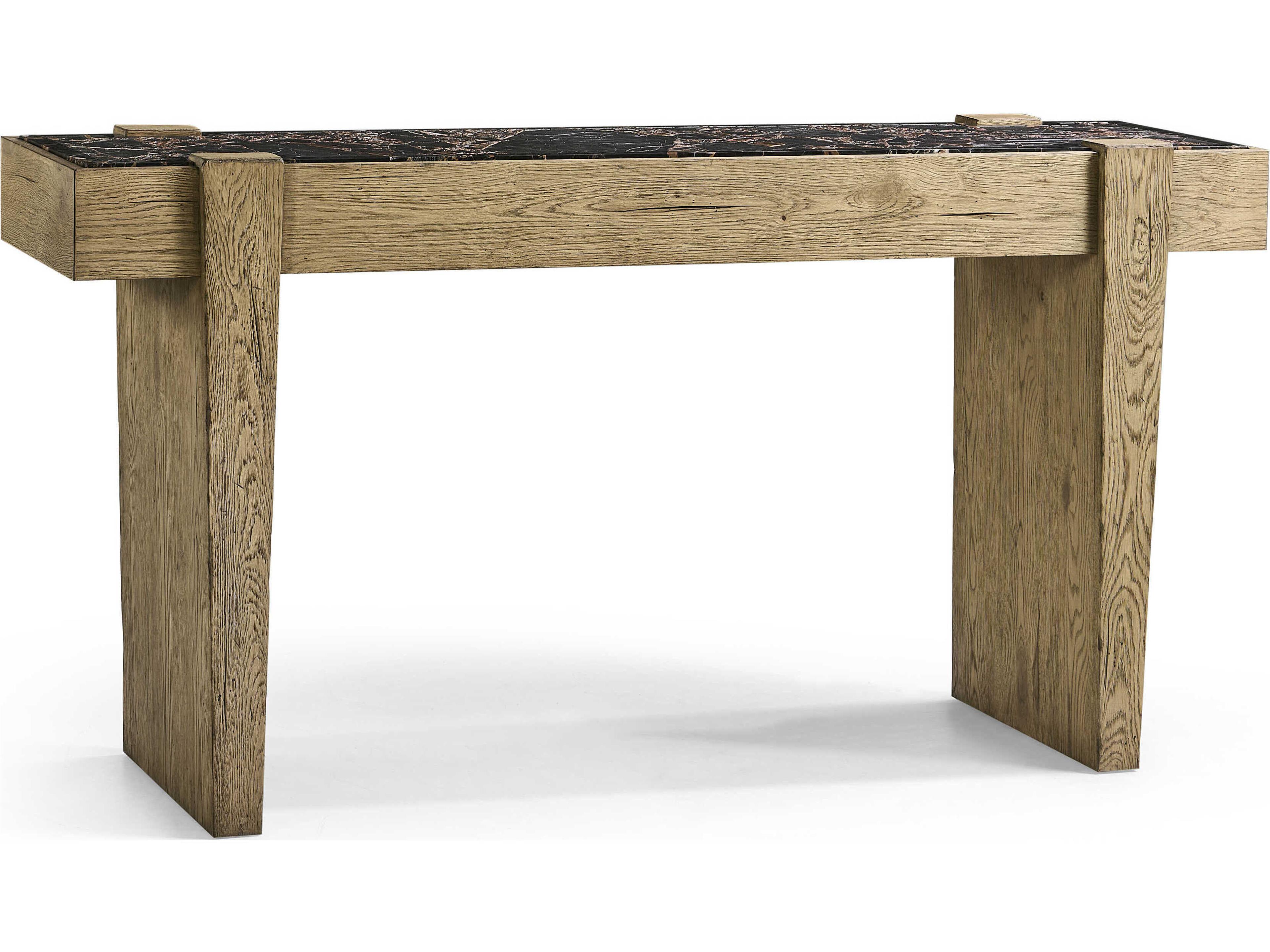Echo Canyon Rectangular Marble Faded Oak Console Table