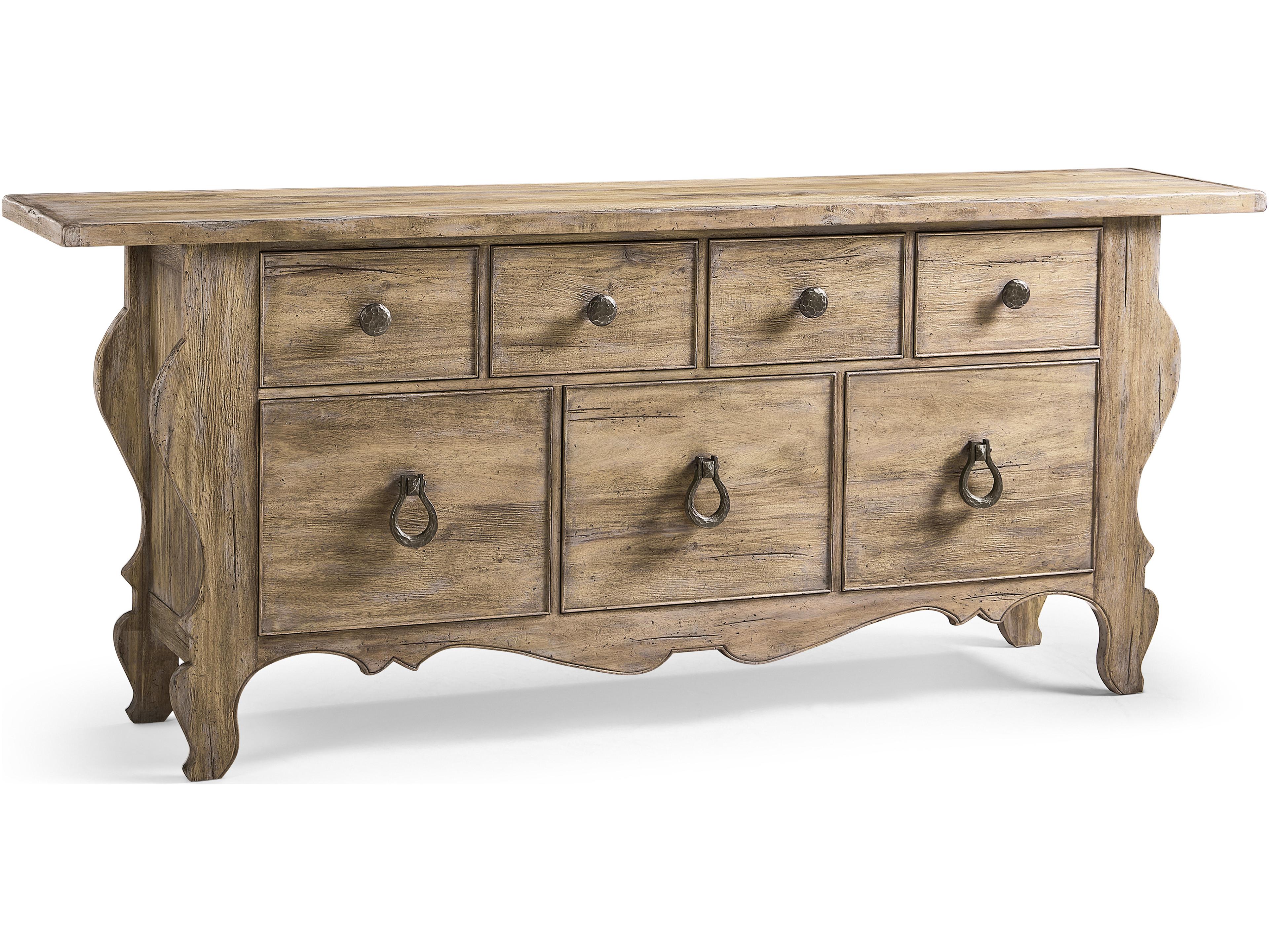 Caldera 7-Drawers Brown Acacia Wood Dresser