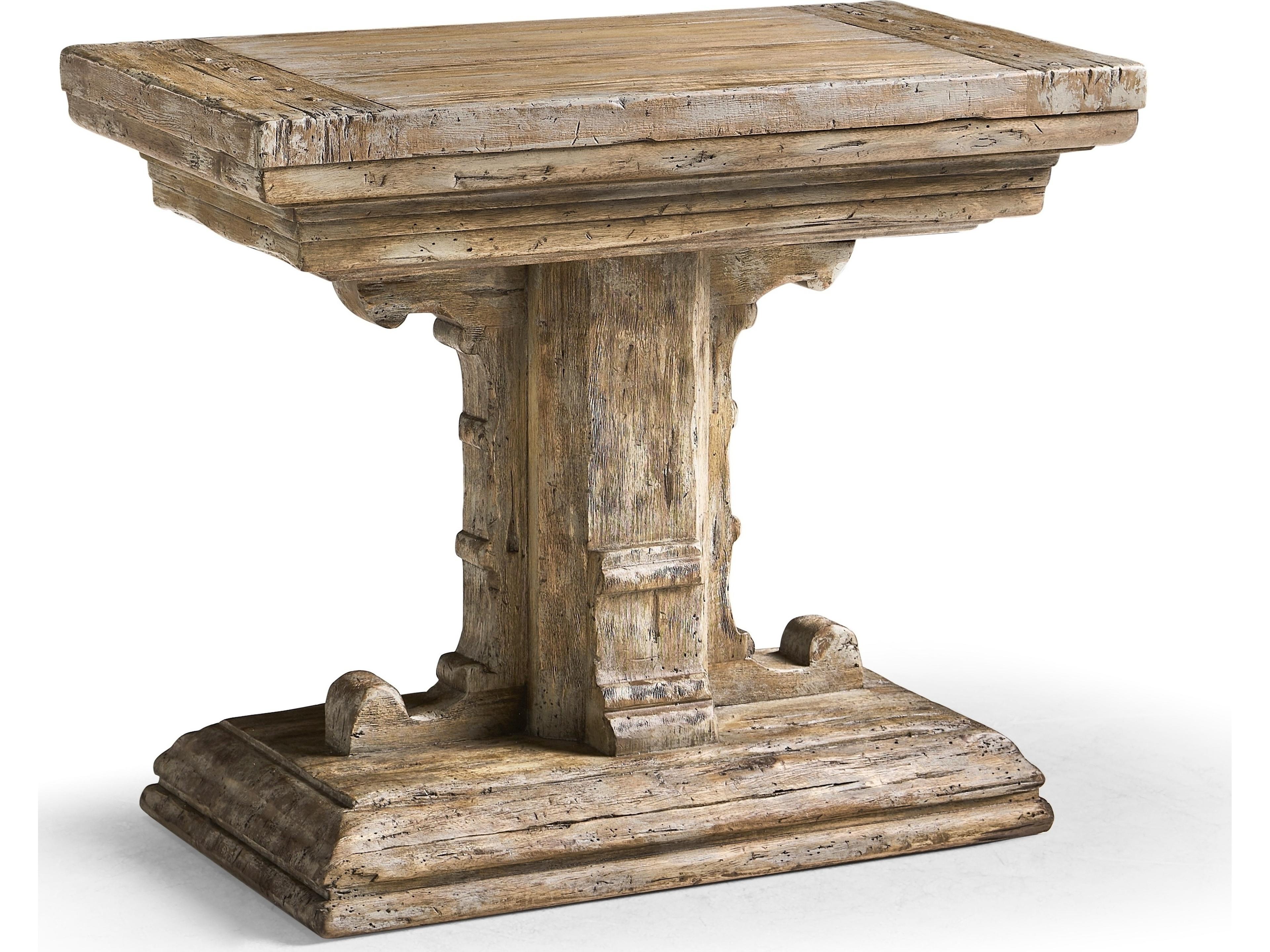 Caldera Rectangular Wood Light Spain Painted Walnut End Table