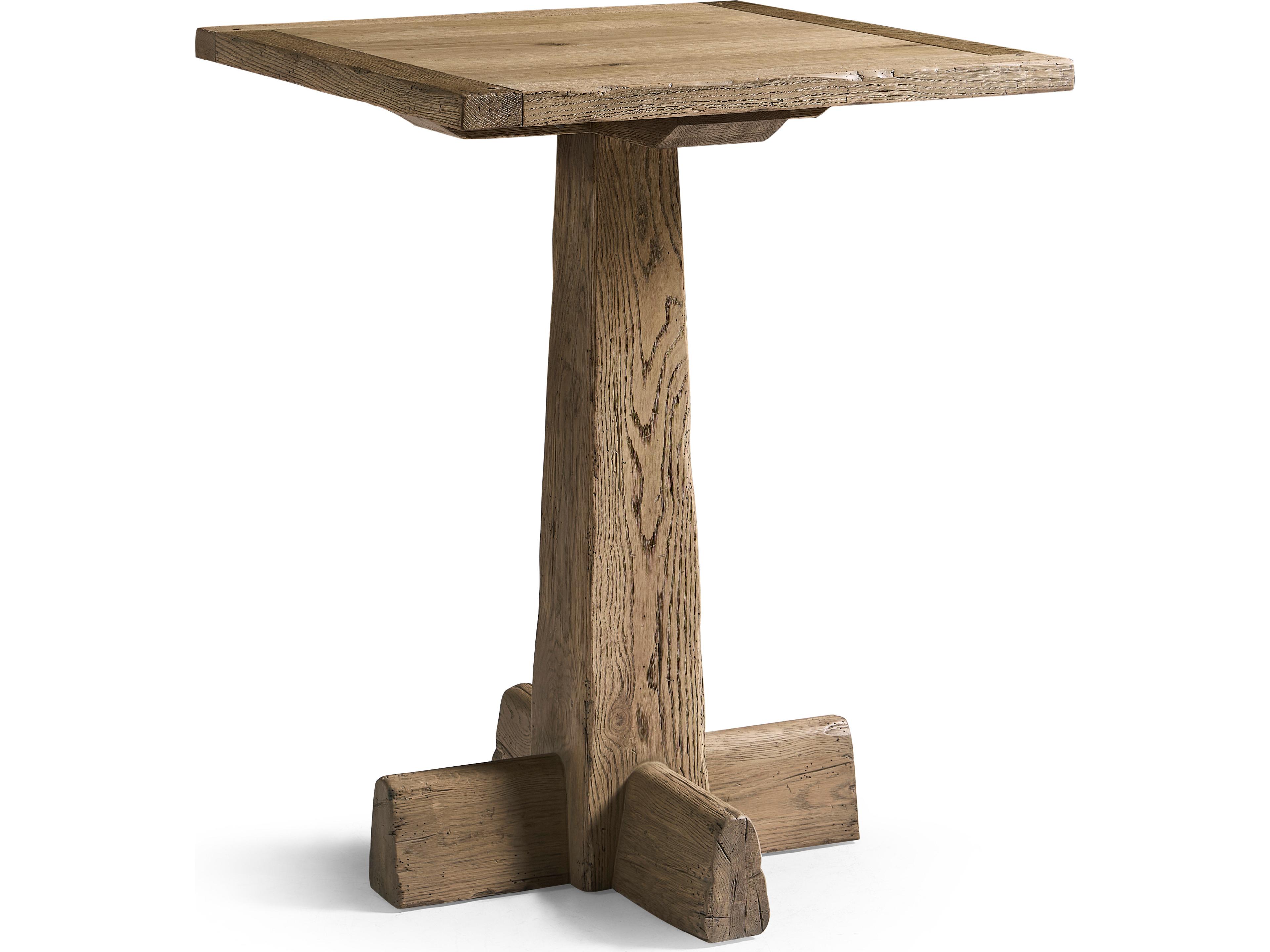 Echo Canyon Faded Oak Square Wood Bar Table