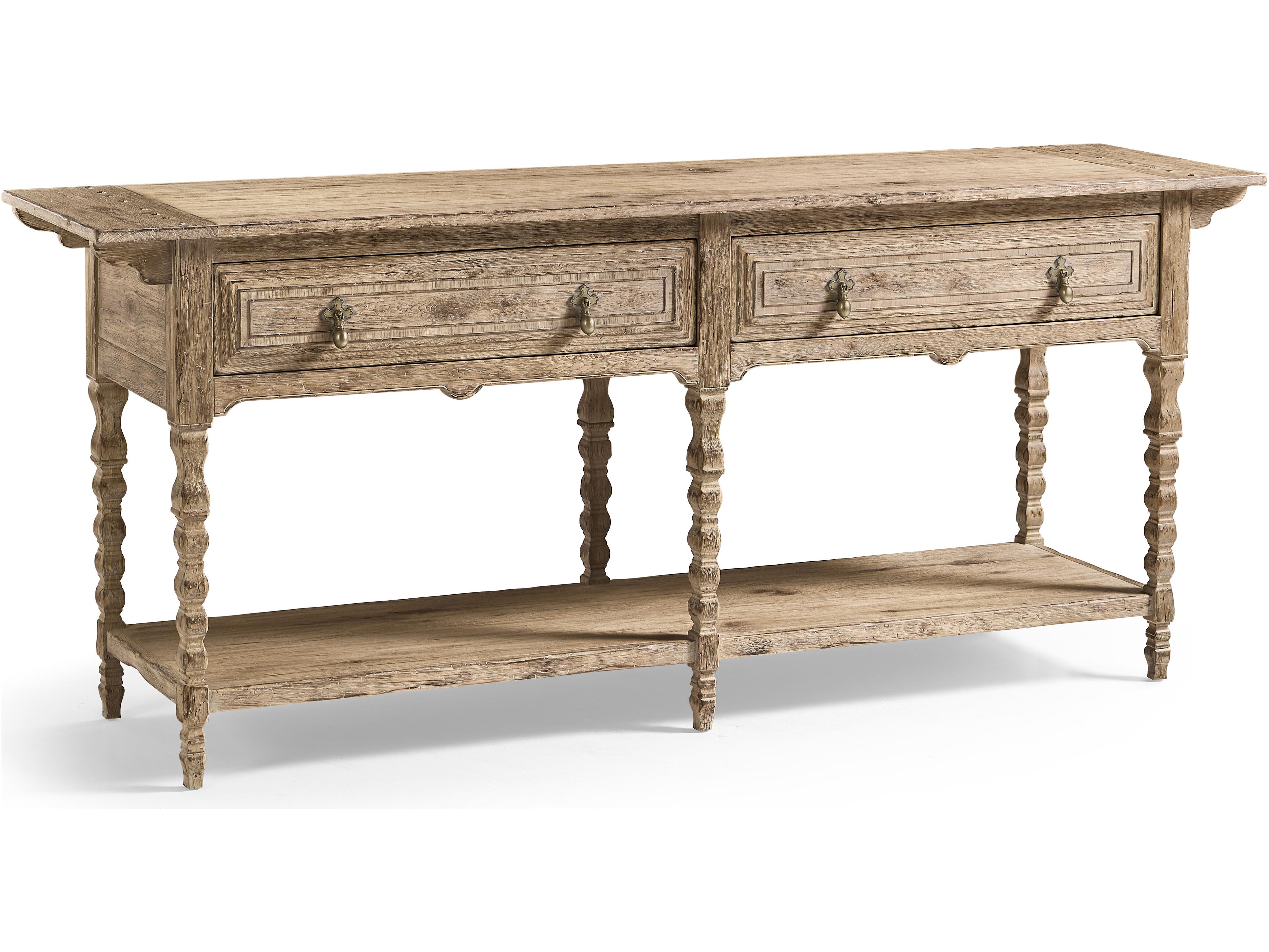 Sagehill Rectangular Wood Timberon Grey Oak Console Table