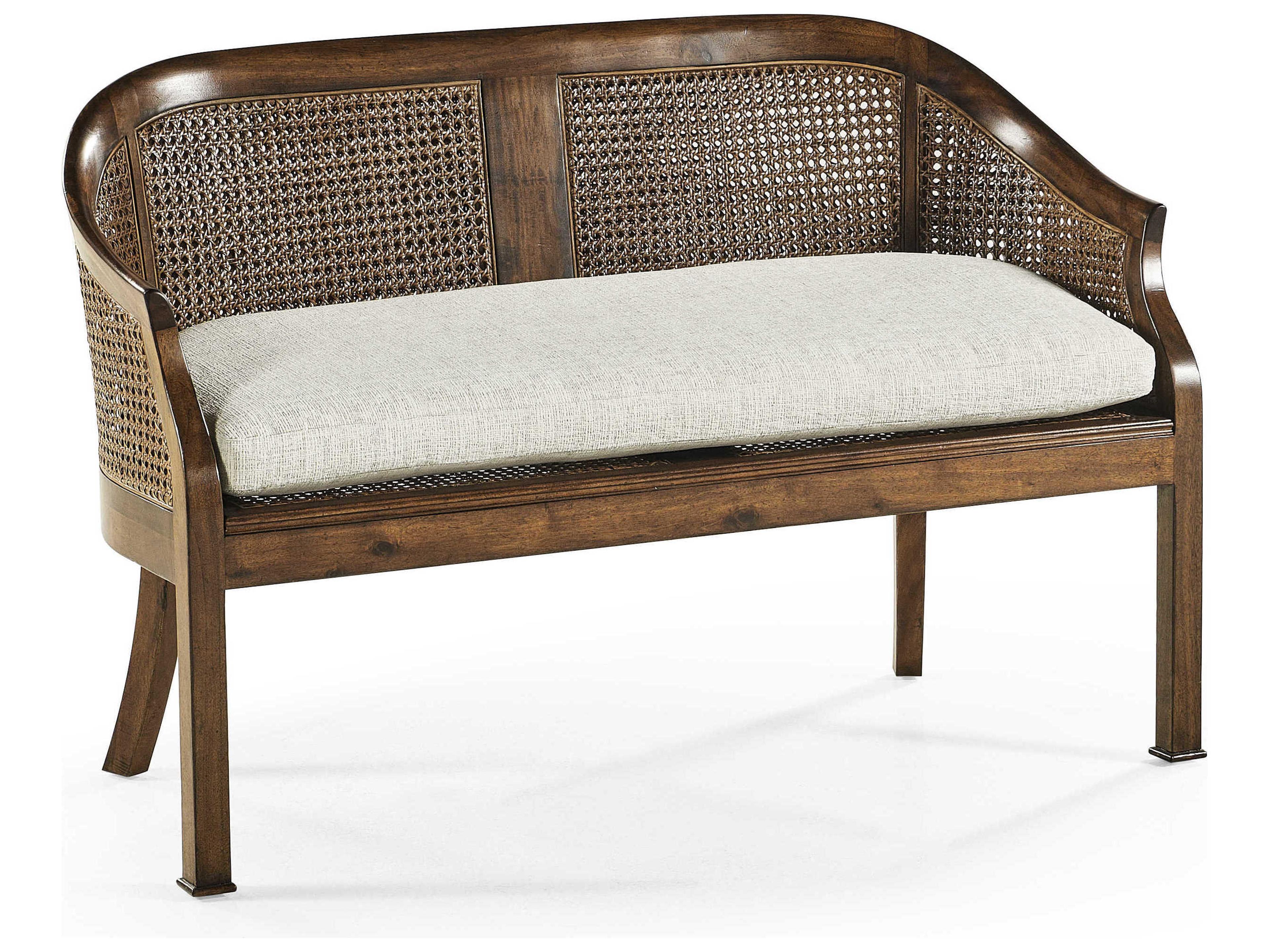 Jc Casual Accents Walnut Salon Settee