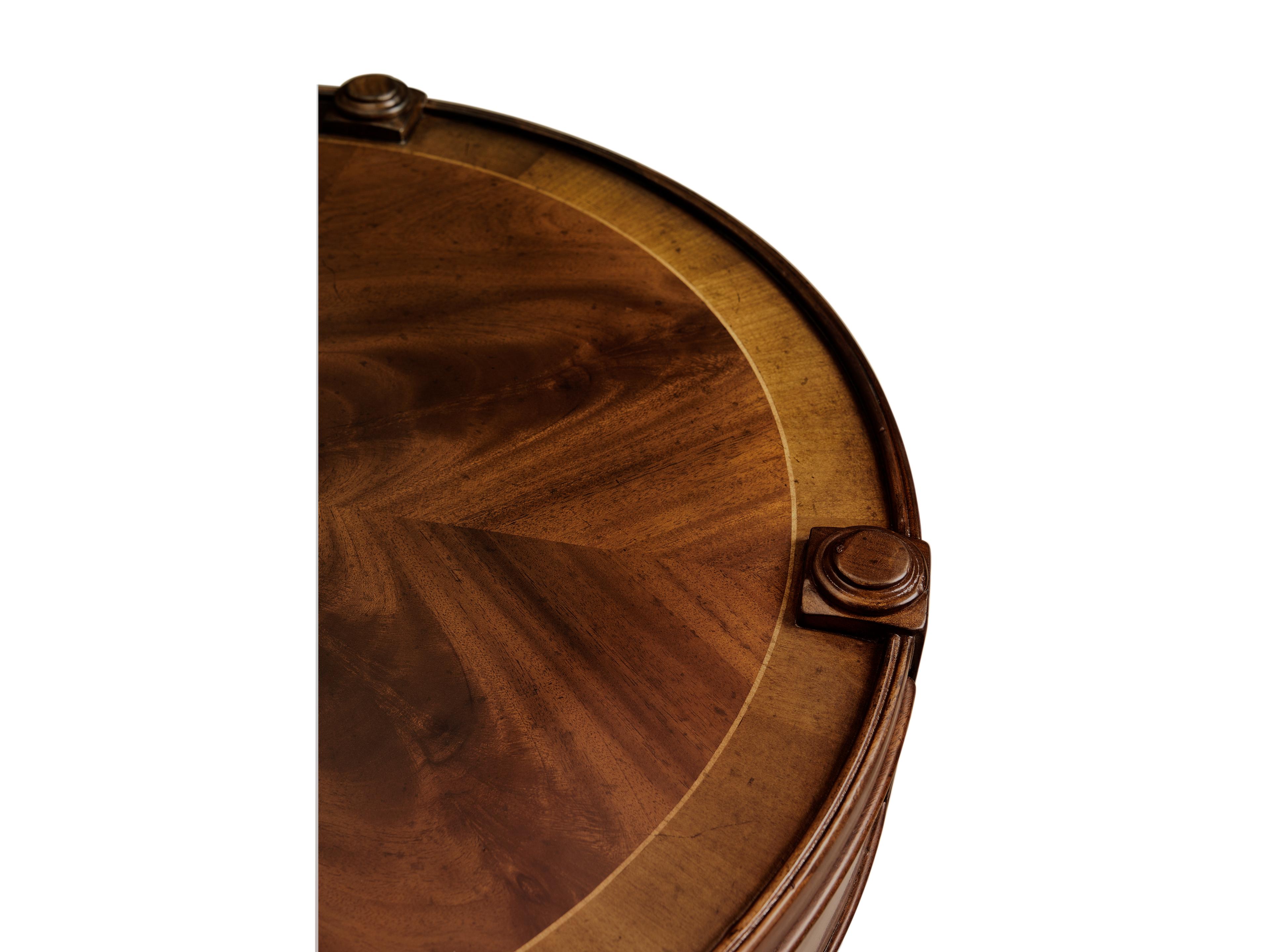 Jonathan Charles Jc Traditional Round Wood Antique Mahogany End Table
