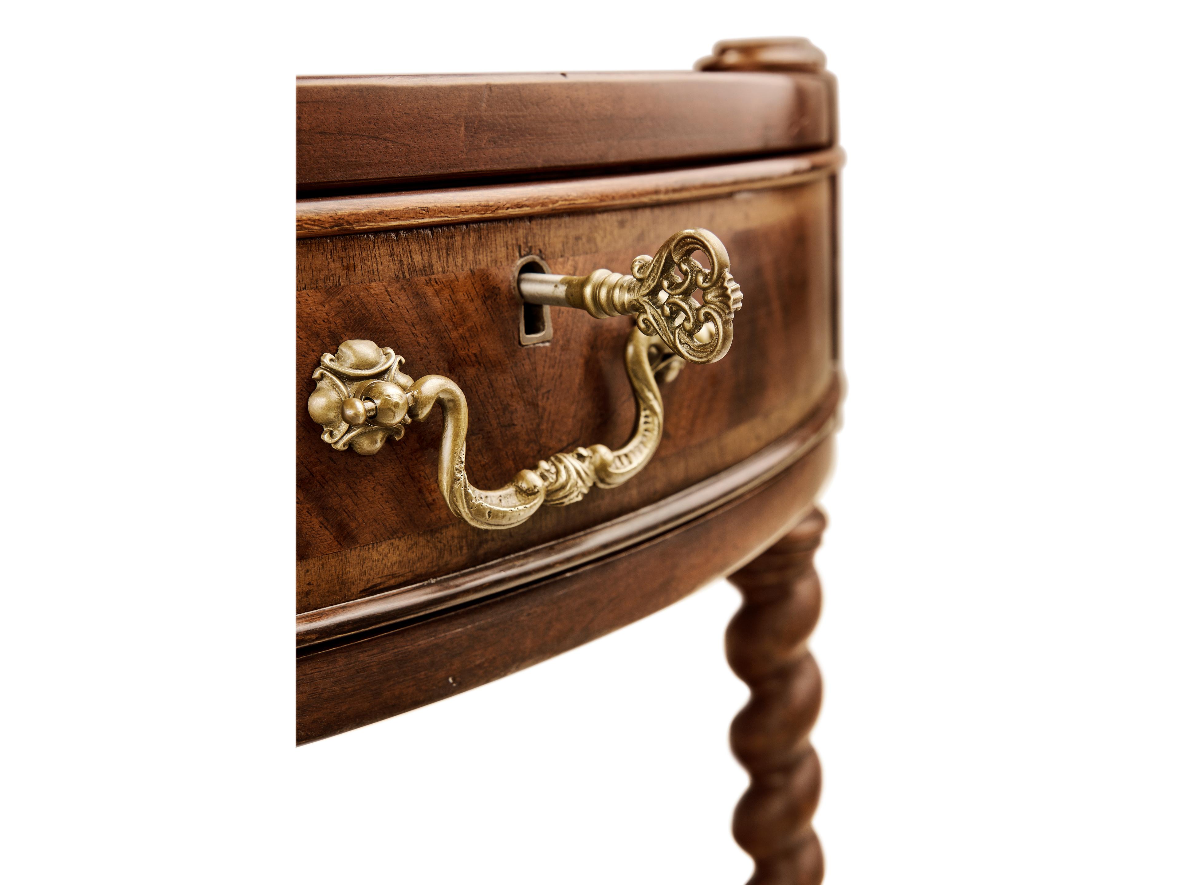 Jonathan Charles Jc Traditional Round Wood Antique Mahogany End Table