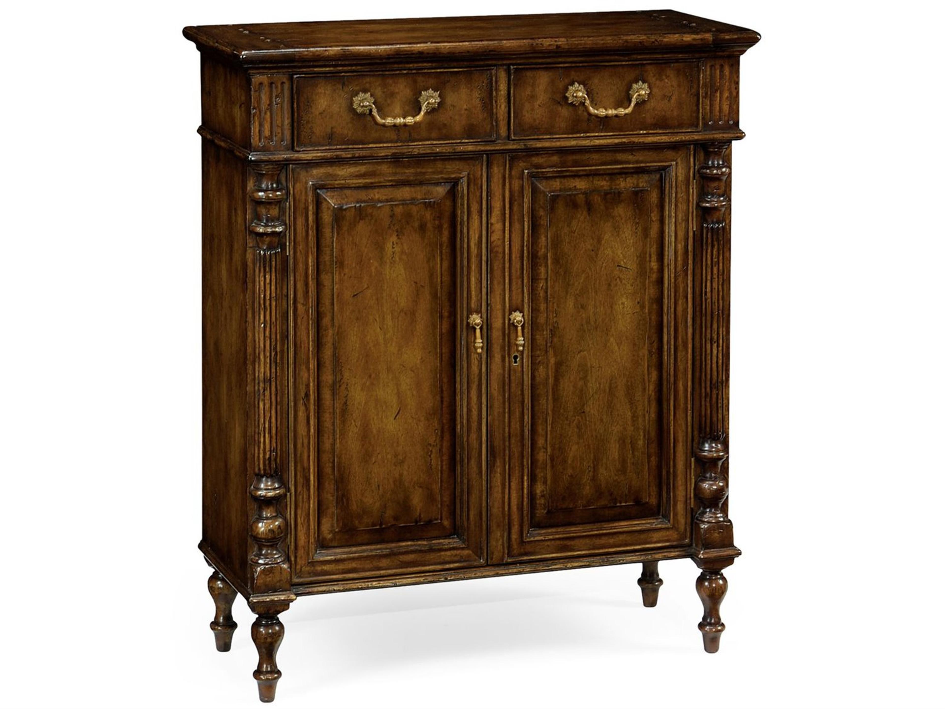 Jc Traditional Rectangular Wood Walnut Console Table