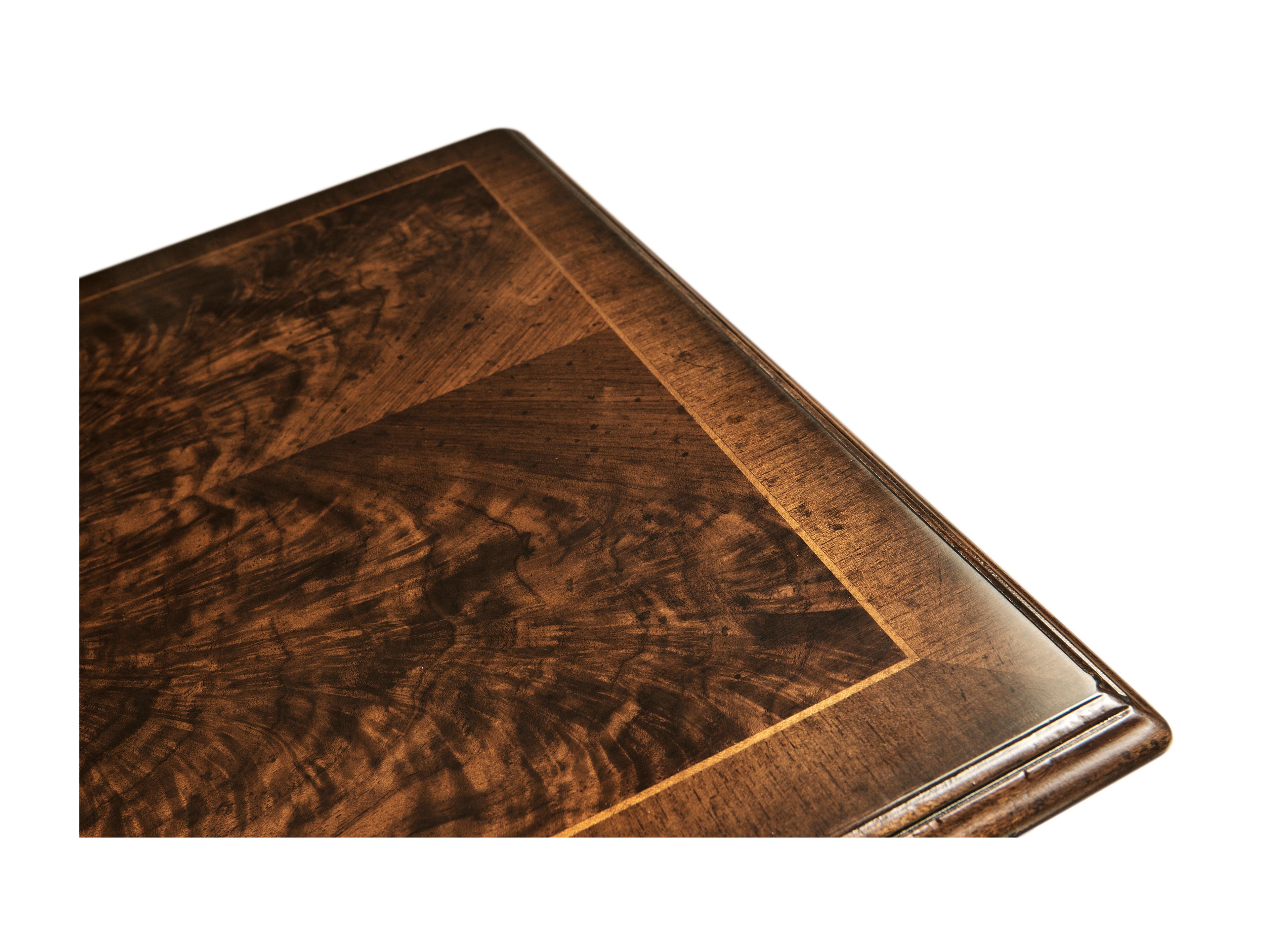 Jonathan Charles Tribeca Rectangular Wood Dark American Crotch Walnut End Table