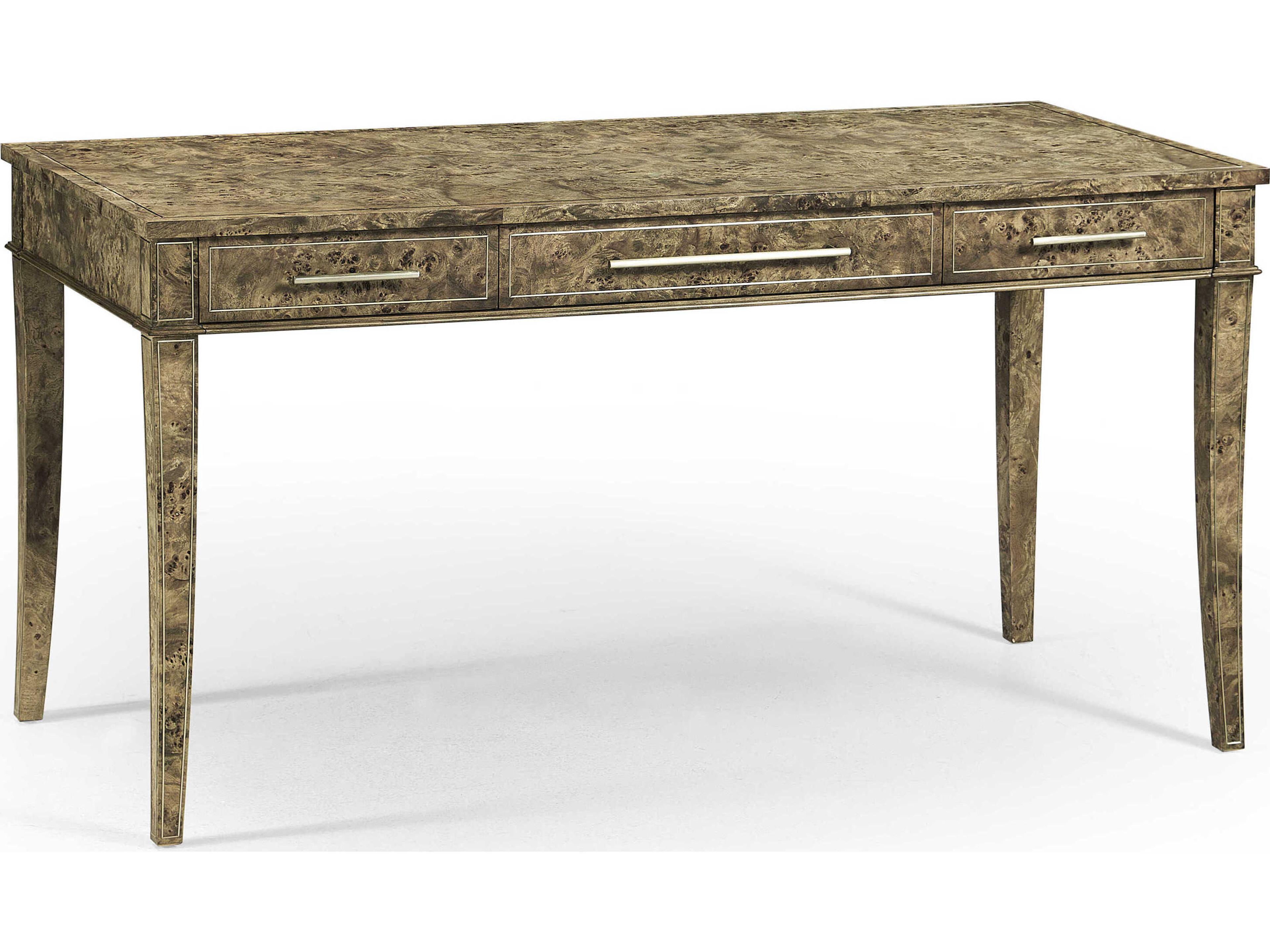 Reimagined Golden Amber Burr Black Burlwood Secretary Desk