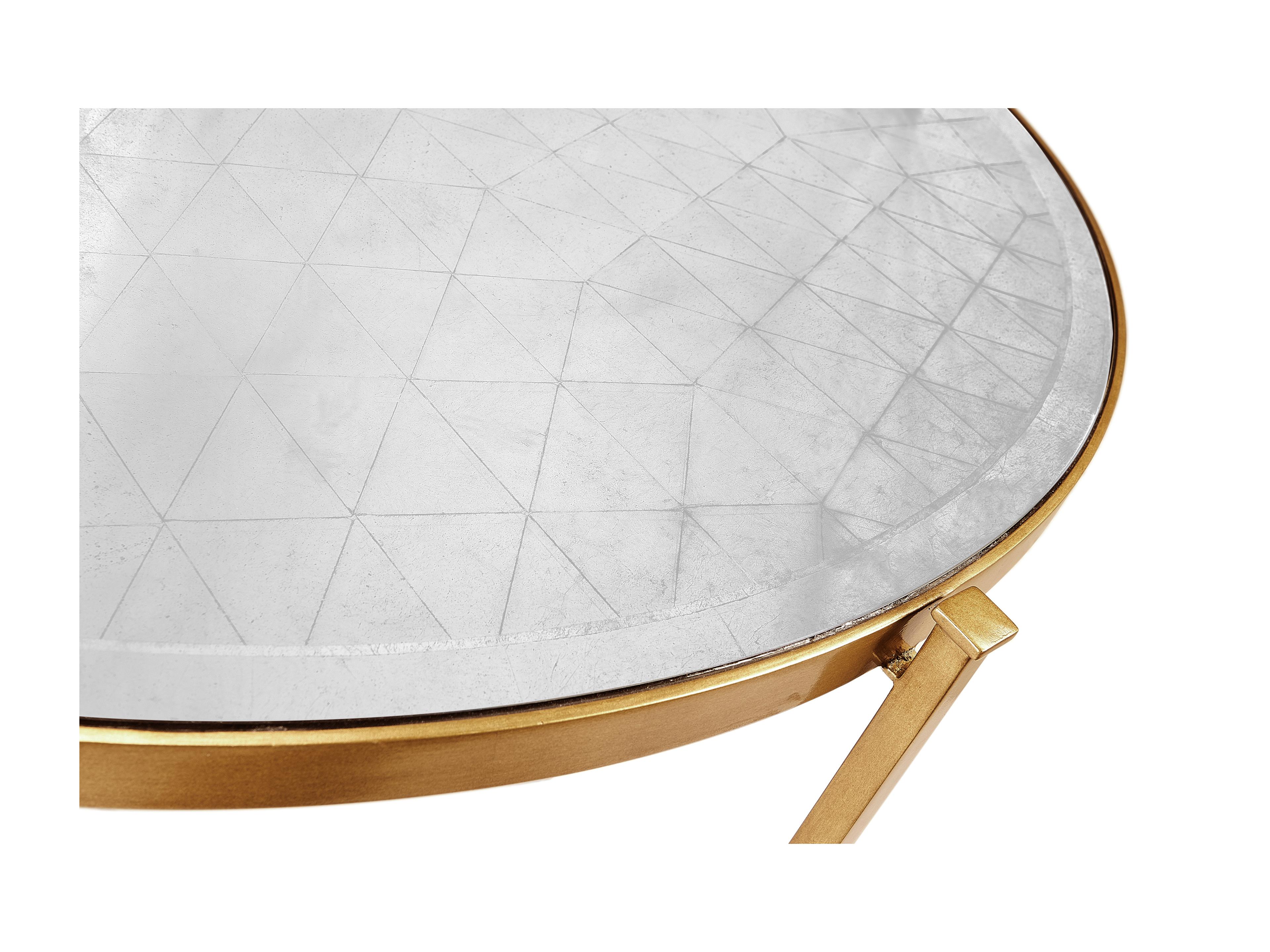 Jonathan Charles Jc Modern Round Glass Gilded Iron Dining Table