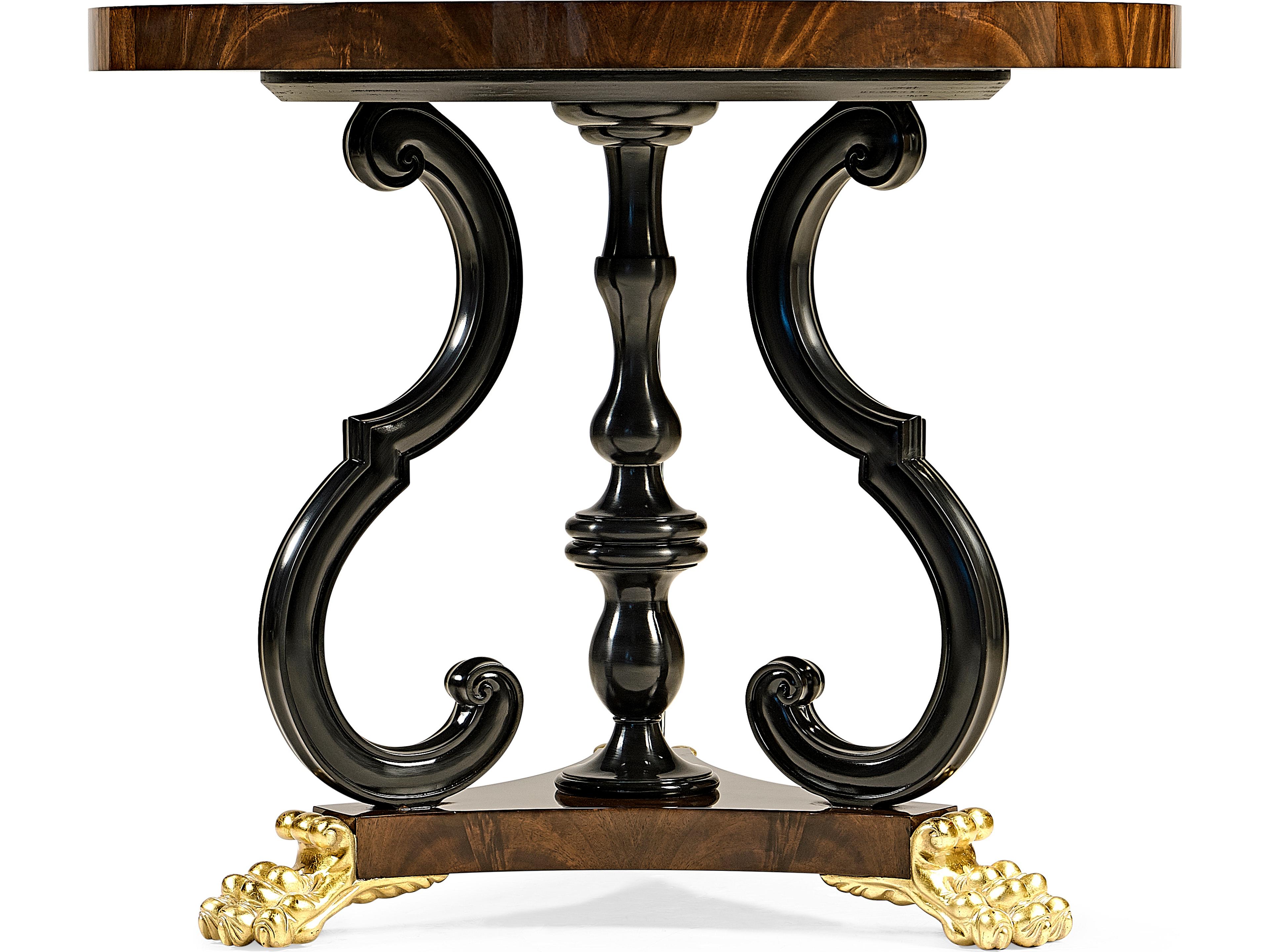 Jonathan Charles Jc Traditional Round Wood Brown Antique Mahogany End Table