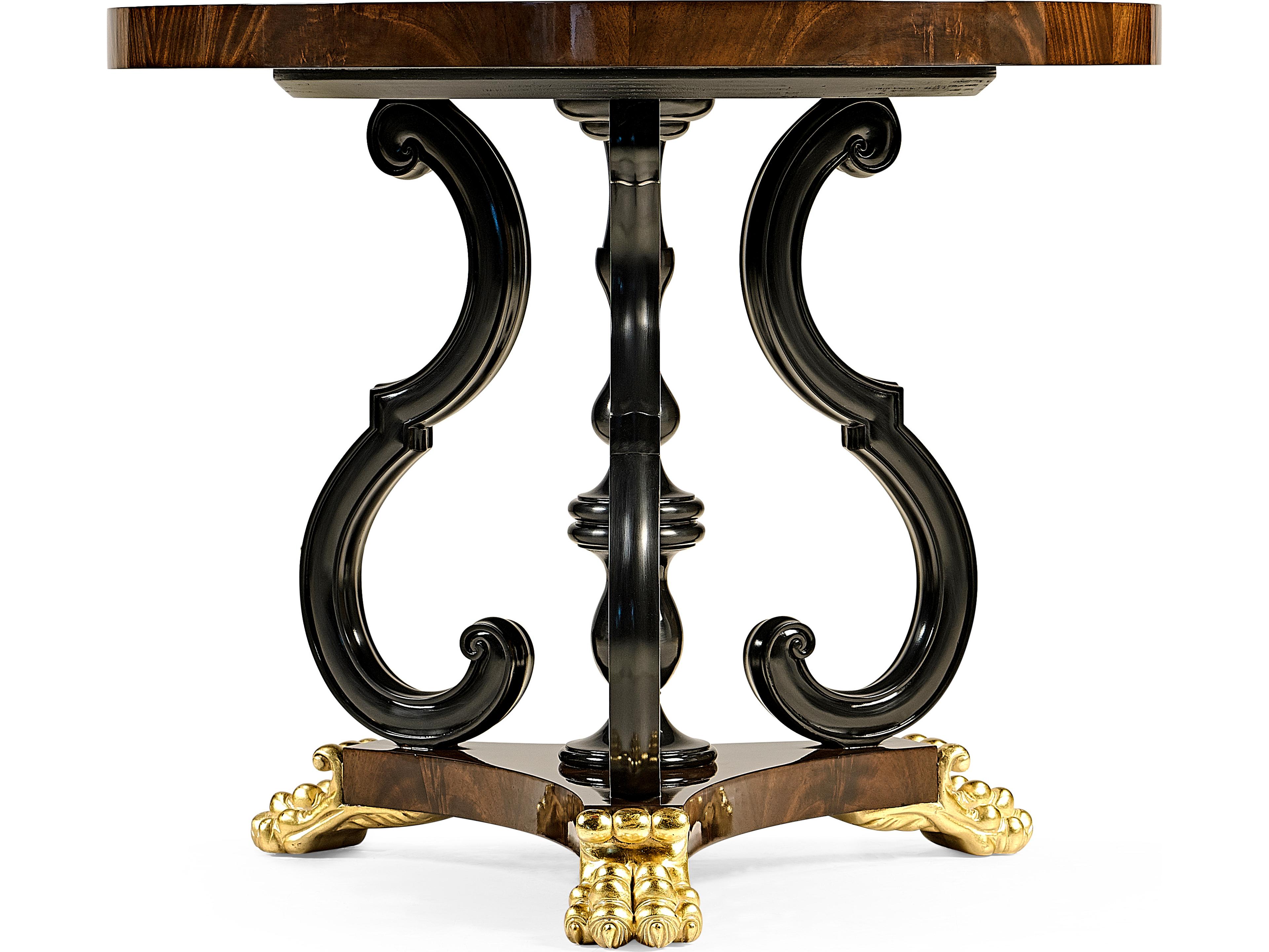 Jonathan Charles Jc Traditional Round Wood Brown Antique Mahogany End Table