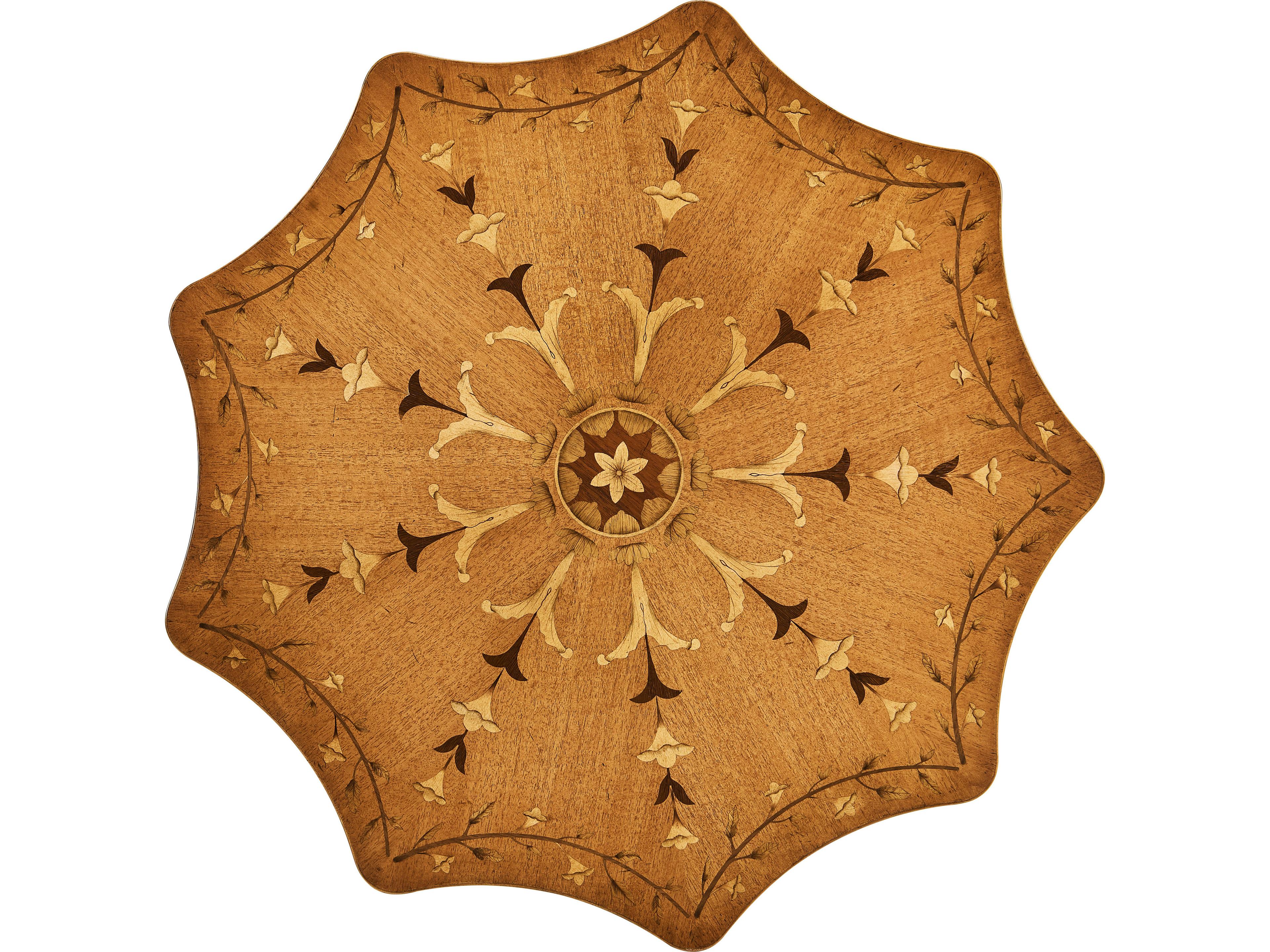 Jonathan Charles Jc Traditional Round Light Satinwood End Table