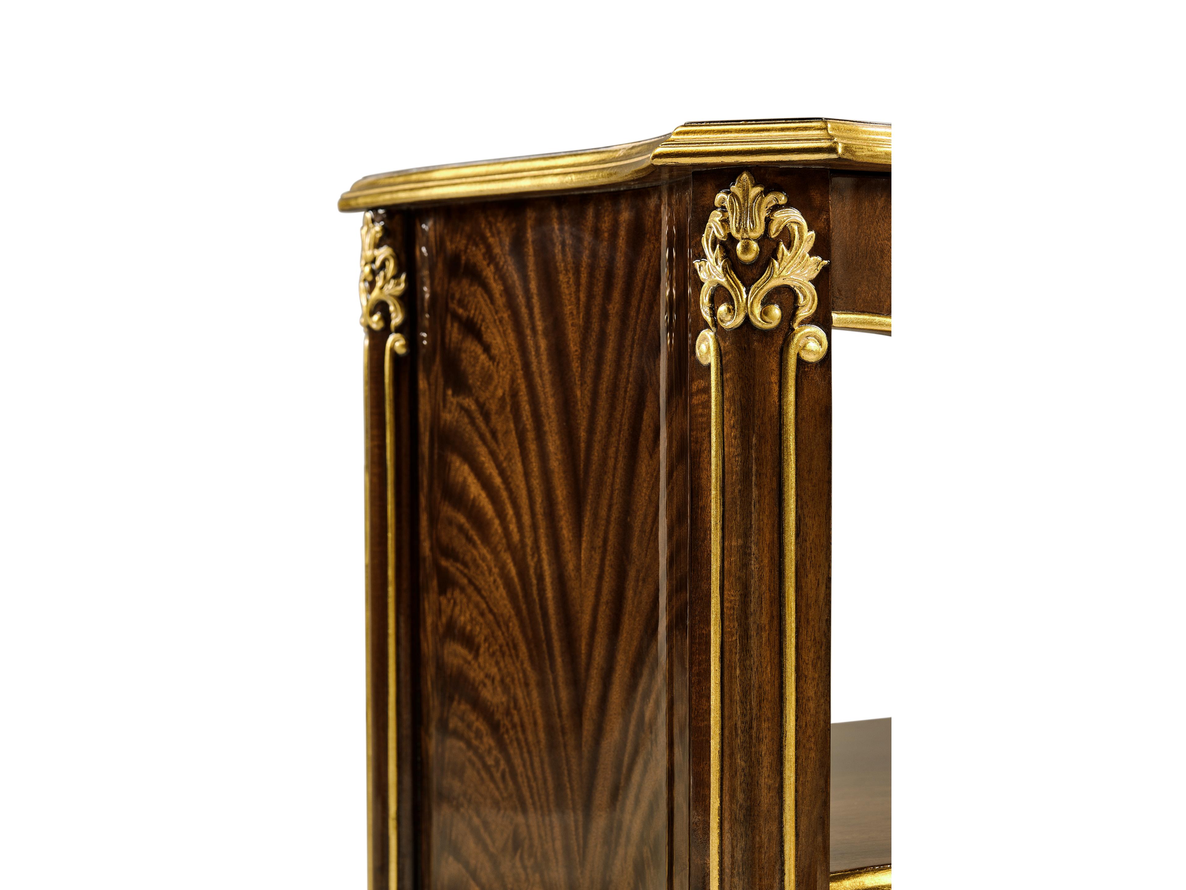 Jonathan Charles Monte Carlo 1-Drawer Gold Acacia Wood Nightstand