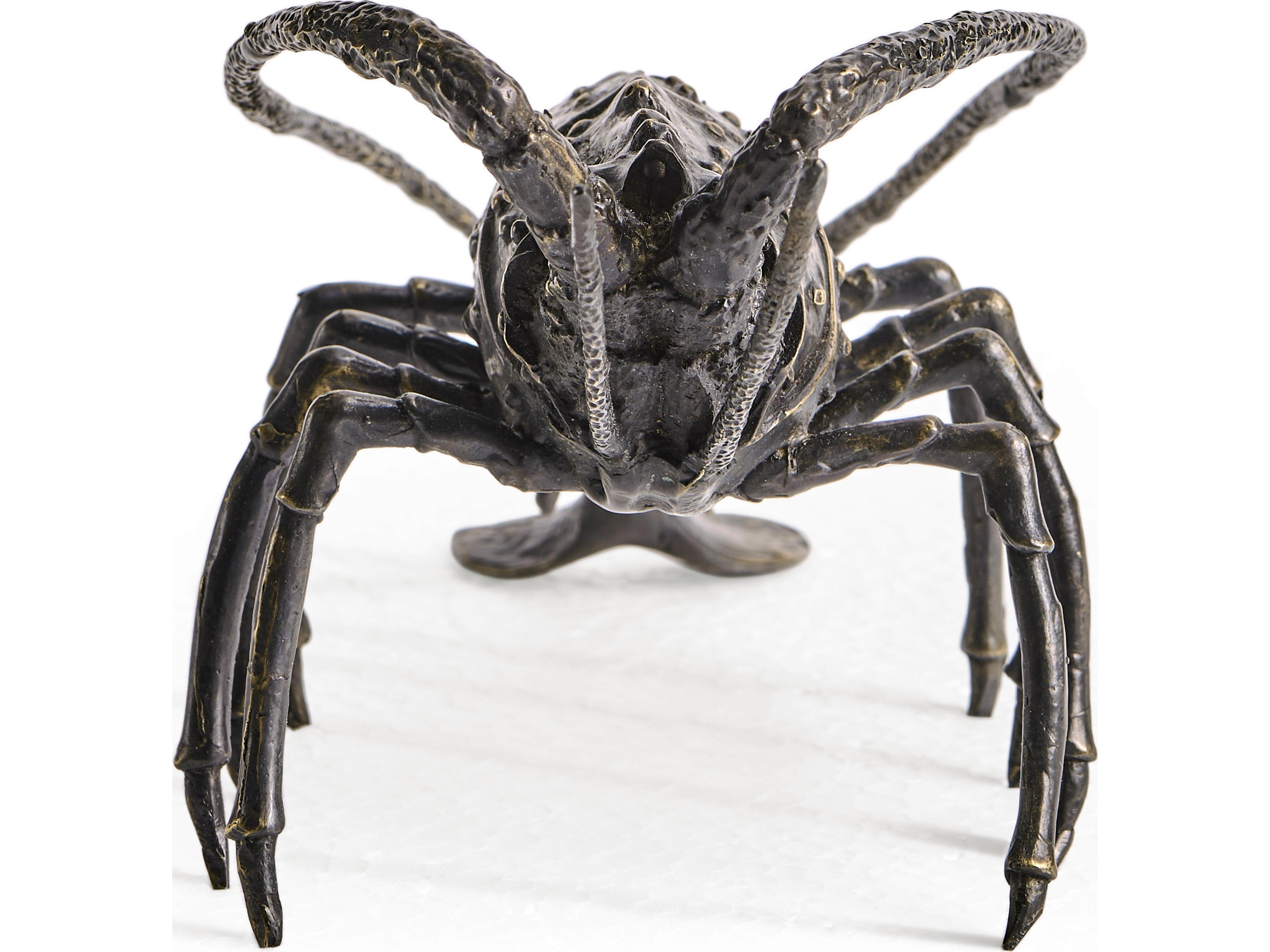 Jonathan Charles Jc Traditional Langoustine Antique Dark Bronze Sculpture