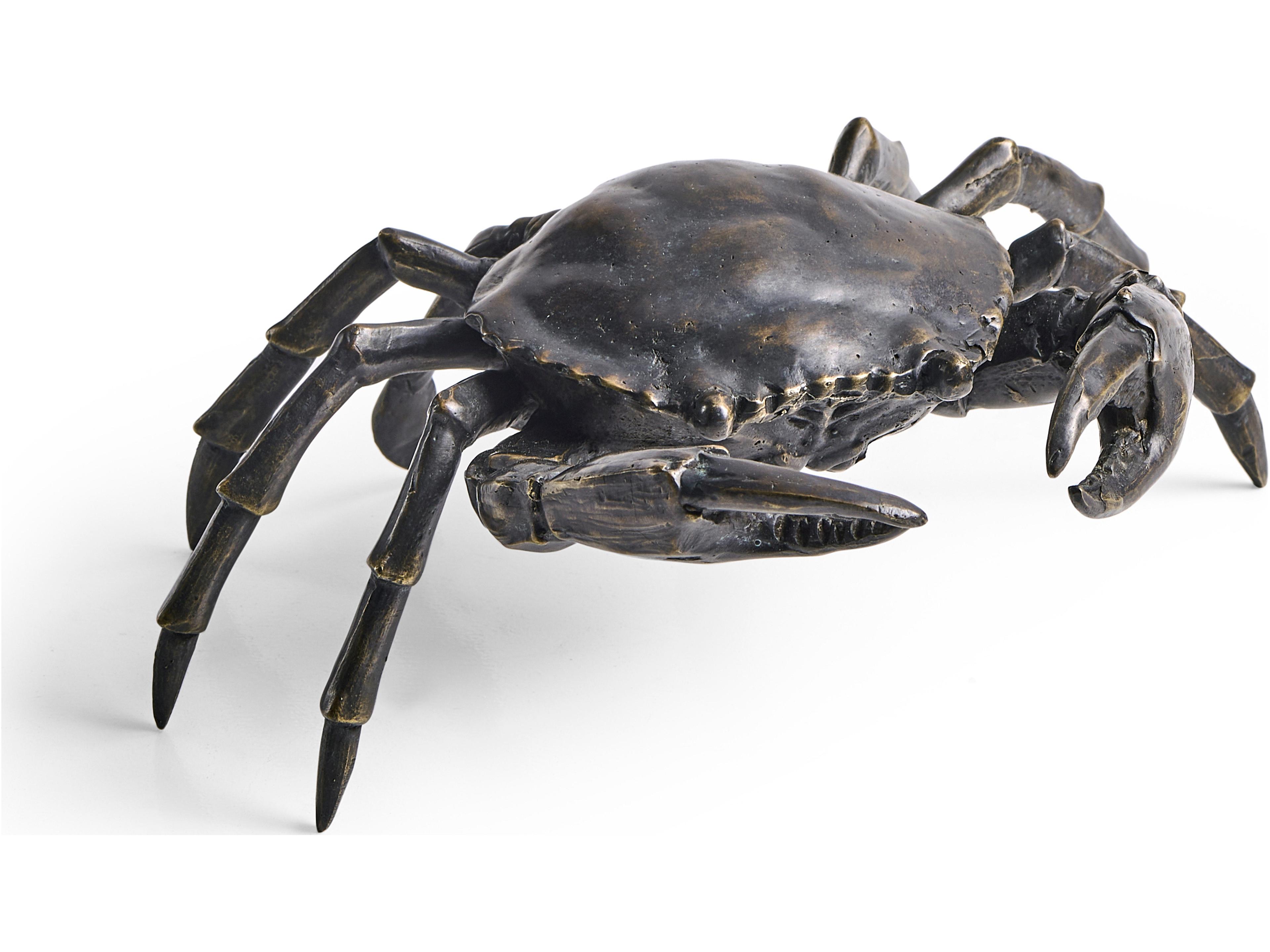 Jonathan Charles Jc Traditional Crab Brown Dark Bronze Sculpture