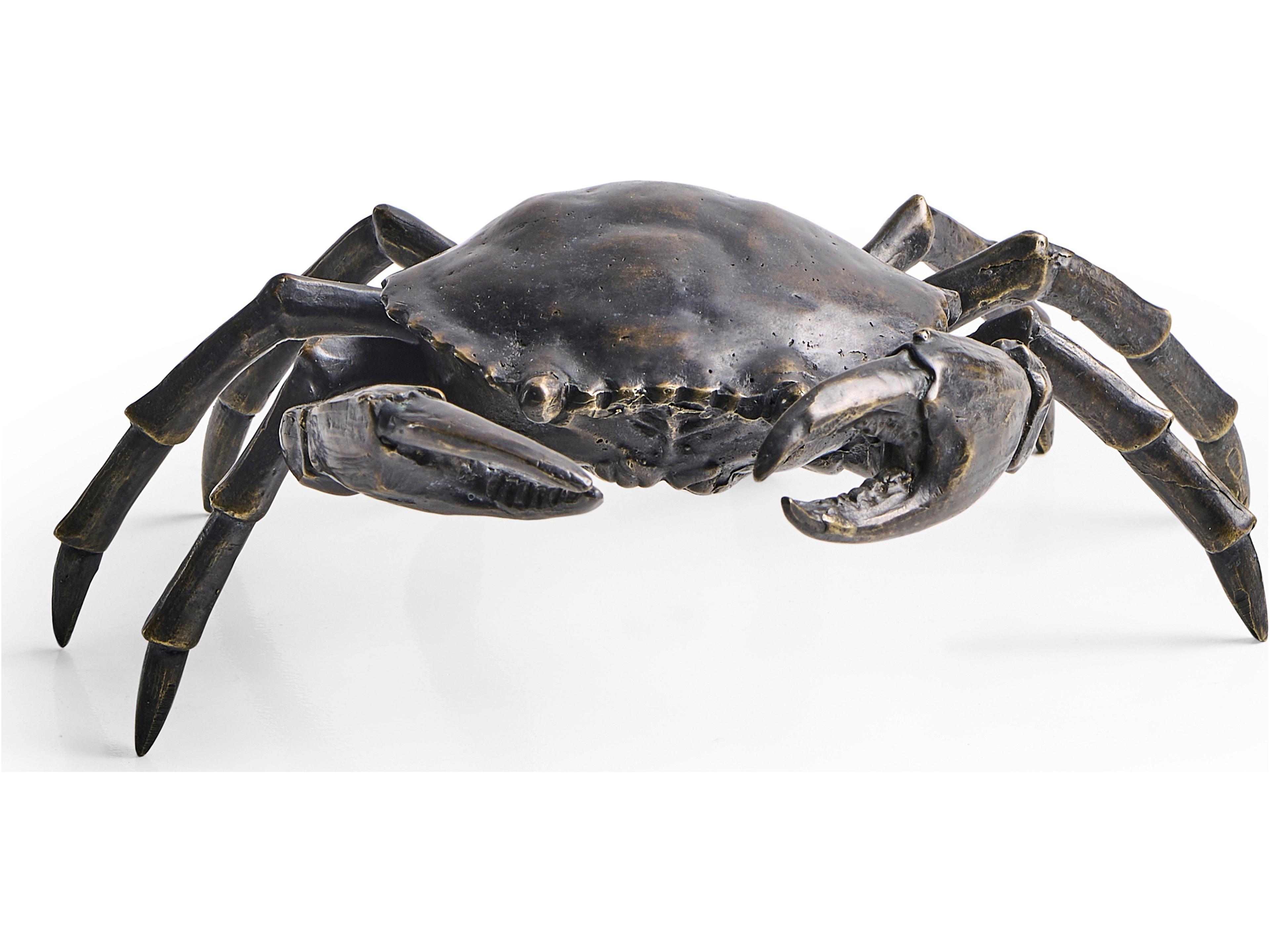 Jonathan Charles Jc Traditional Crab Brown Dark Bronze Sculpture
