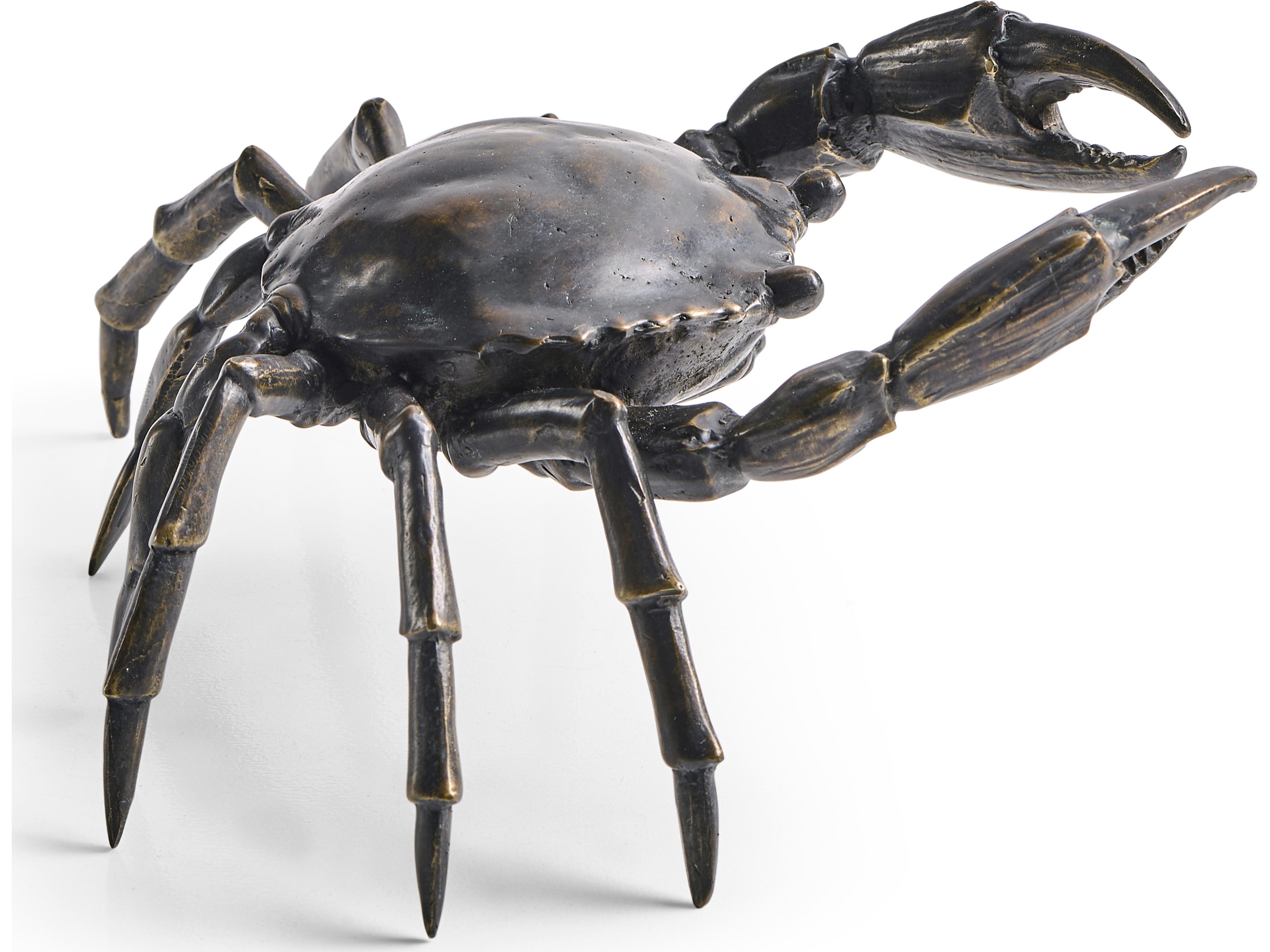 Jonathan Charles Jc Traditional Crab Brown Dark Bronze Sculpture