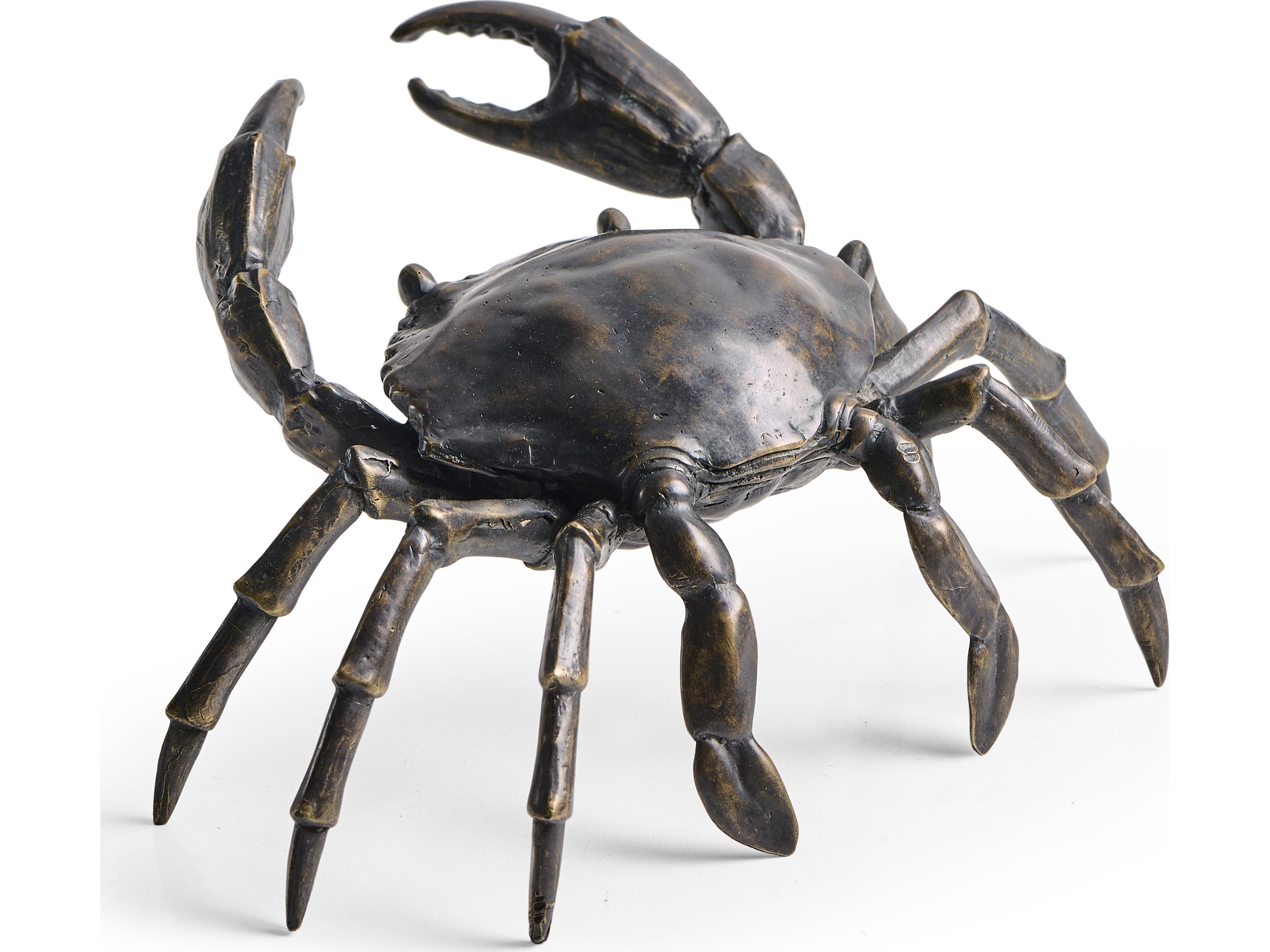 Jonathan Charles Jc Traditional Crab Brown Dark Bronze Sculpture
