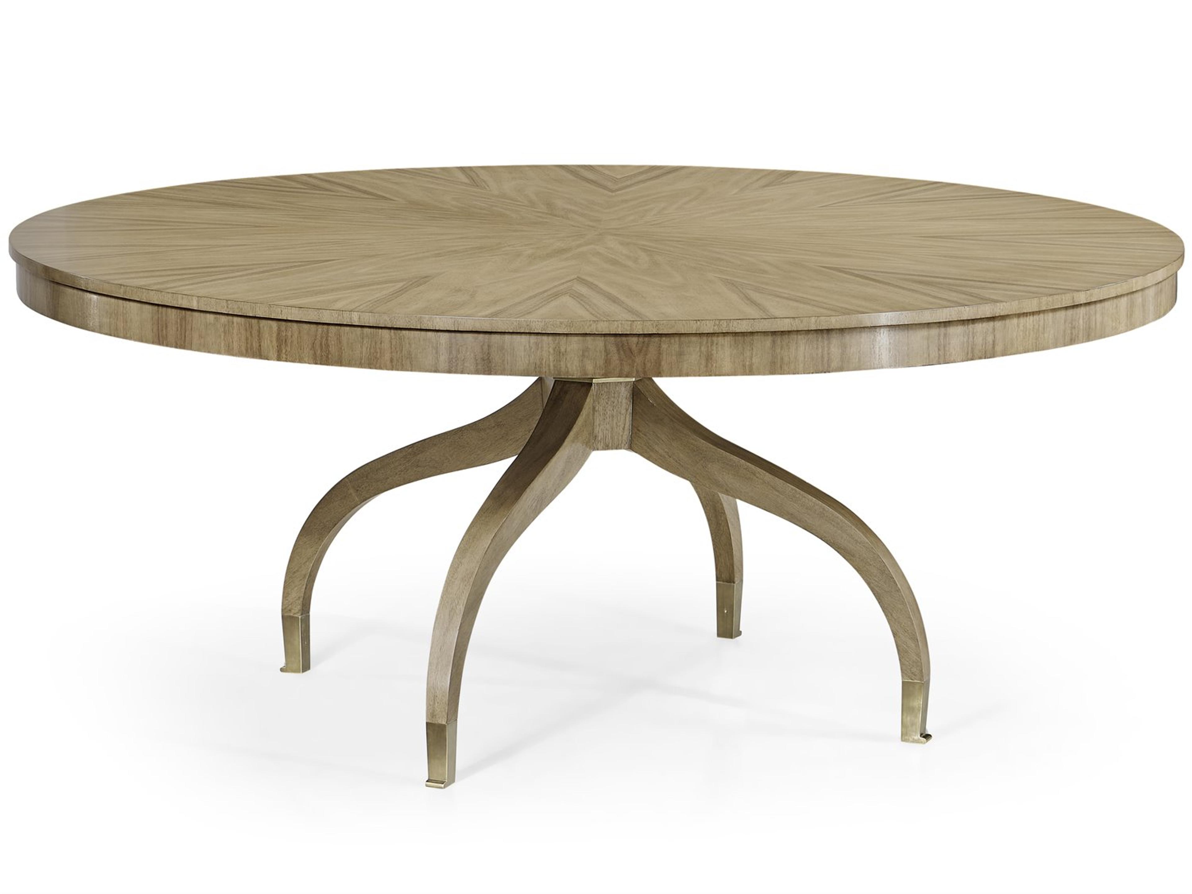 Buckingham Round Wood Bleached Walnut Dining Table