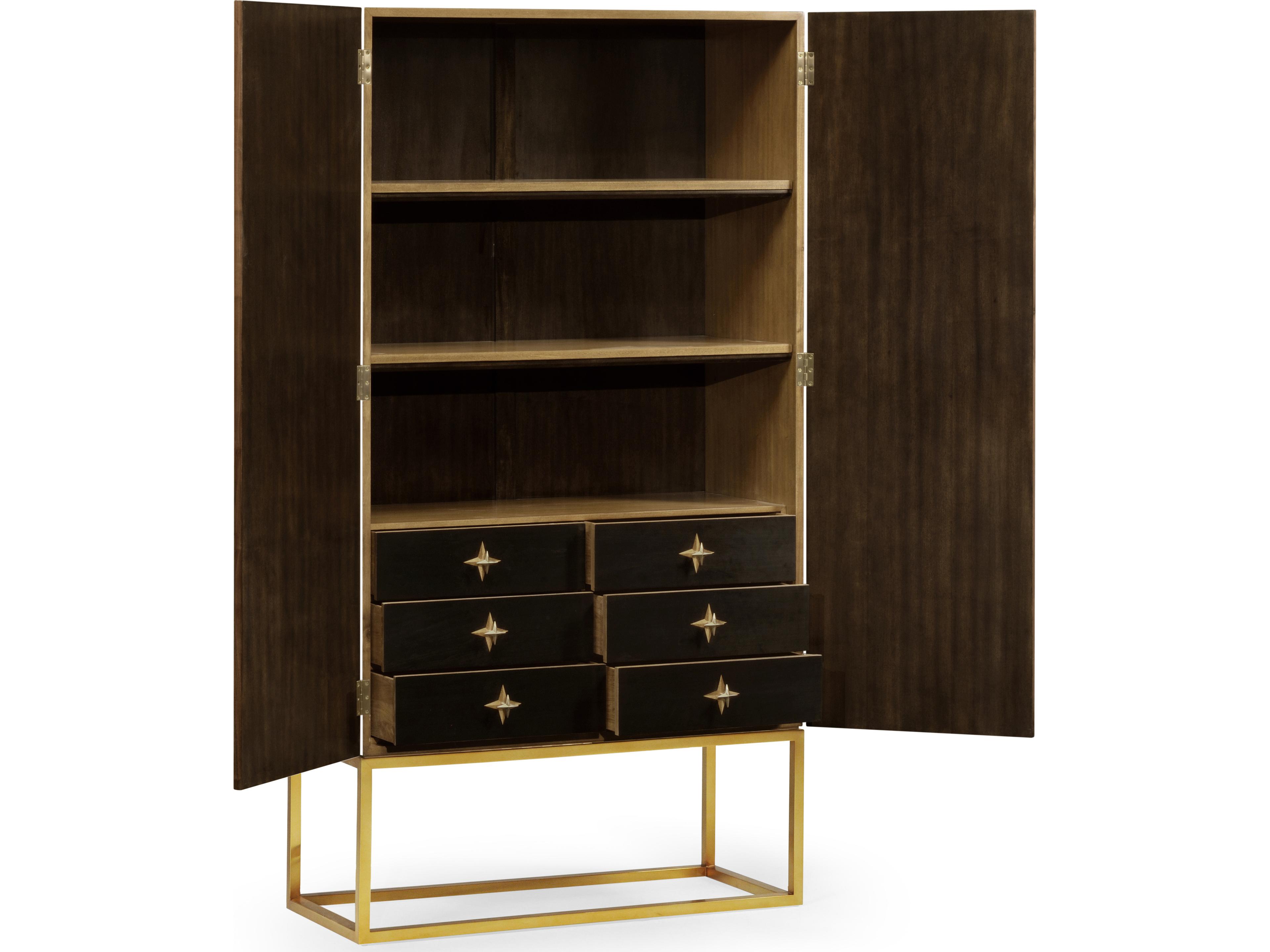 Jonathan Charles Jc Modern Brown Dark Golden Walnut Acacia Wood Accent Chest