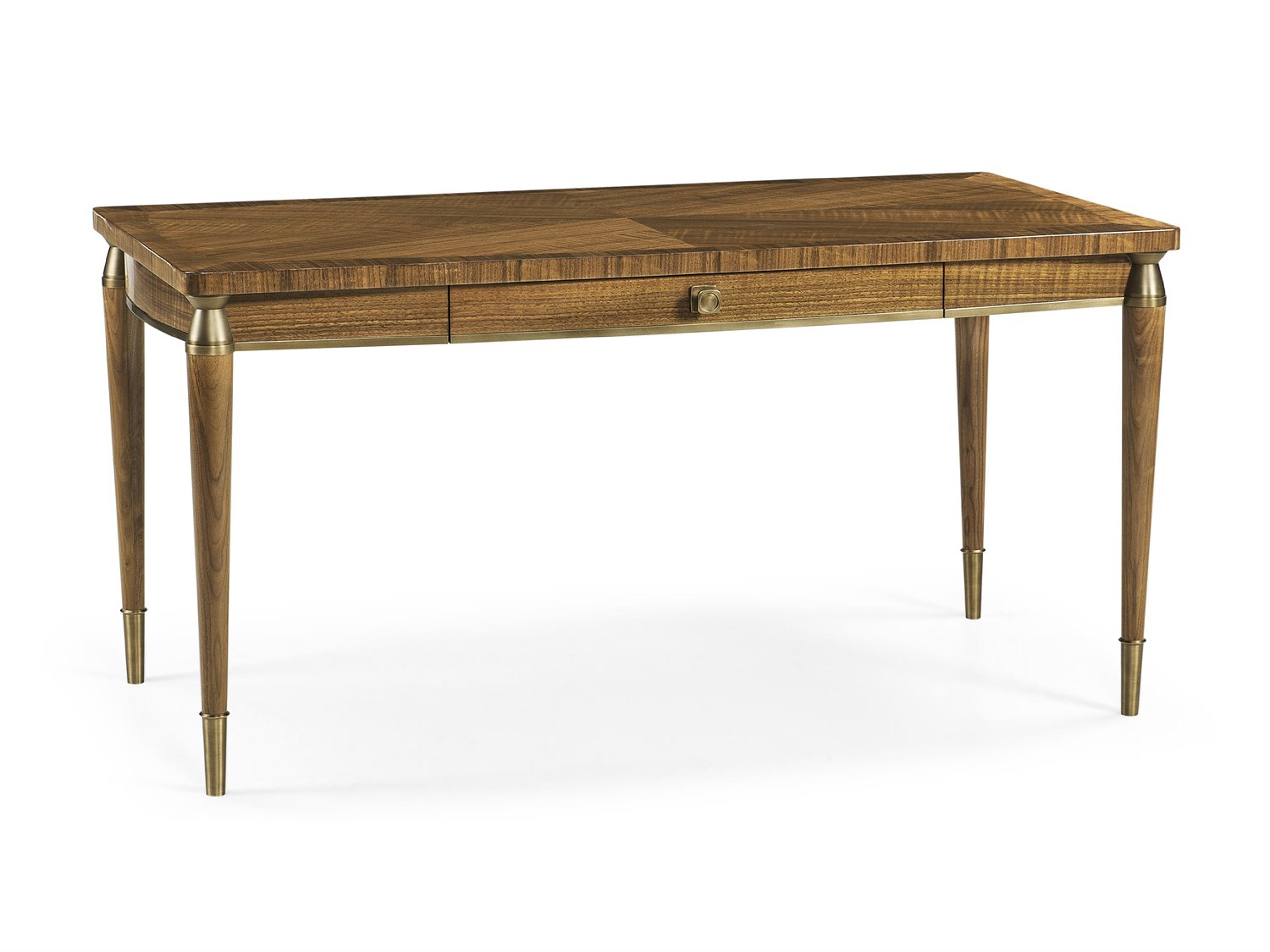 Toulouse Walnut Brown Wood Writing Desk