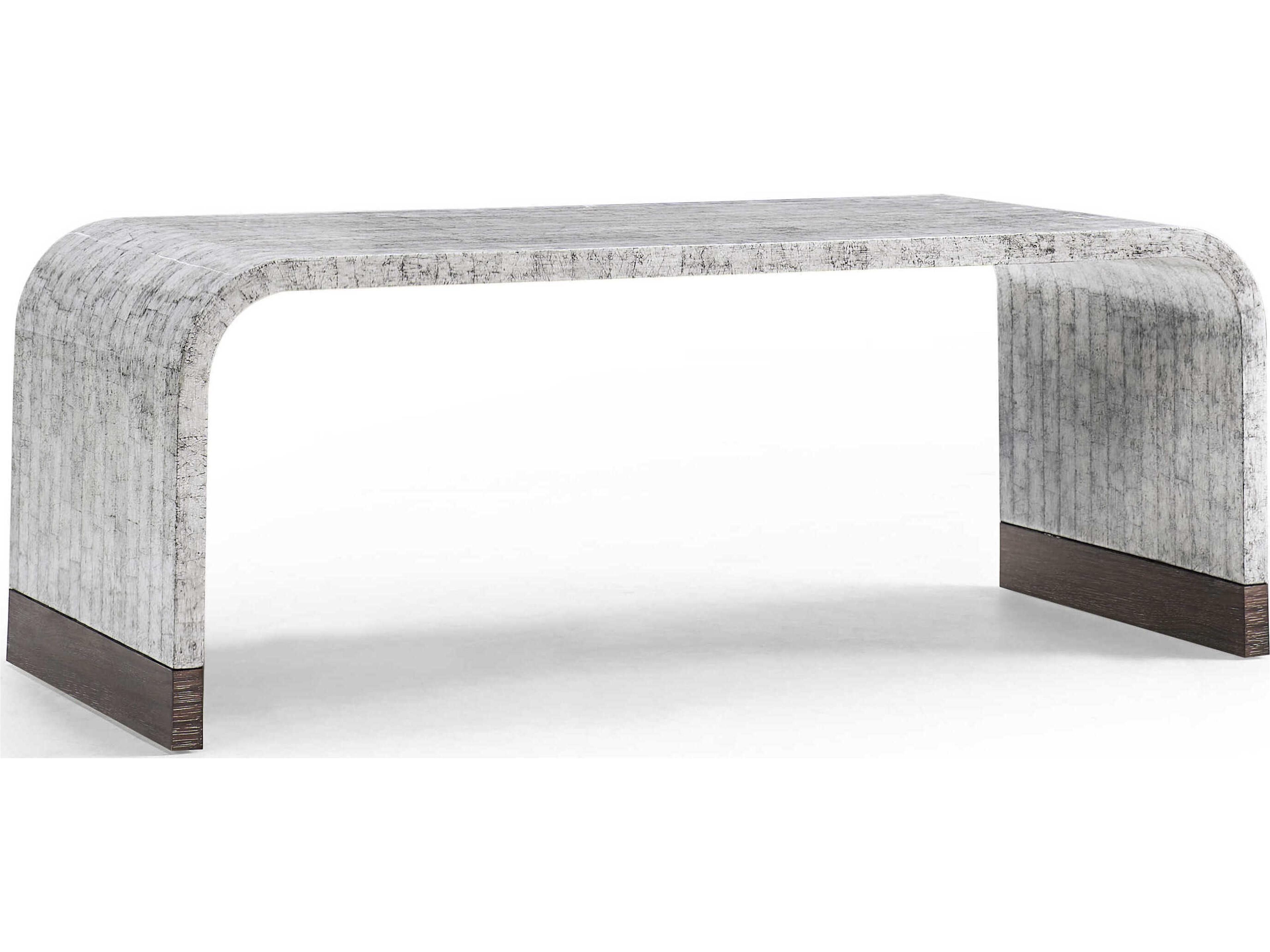 Jc Modern Rectangular Resin White Smoke Eggshell JC Coffee Table