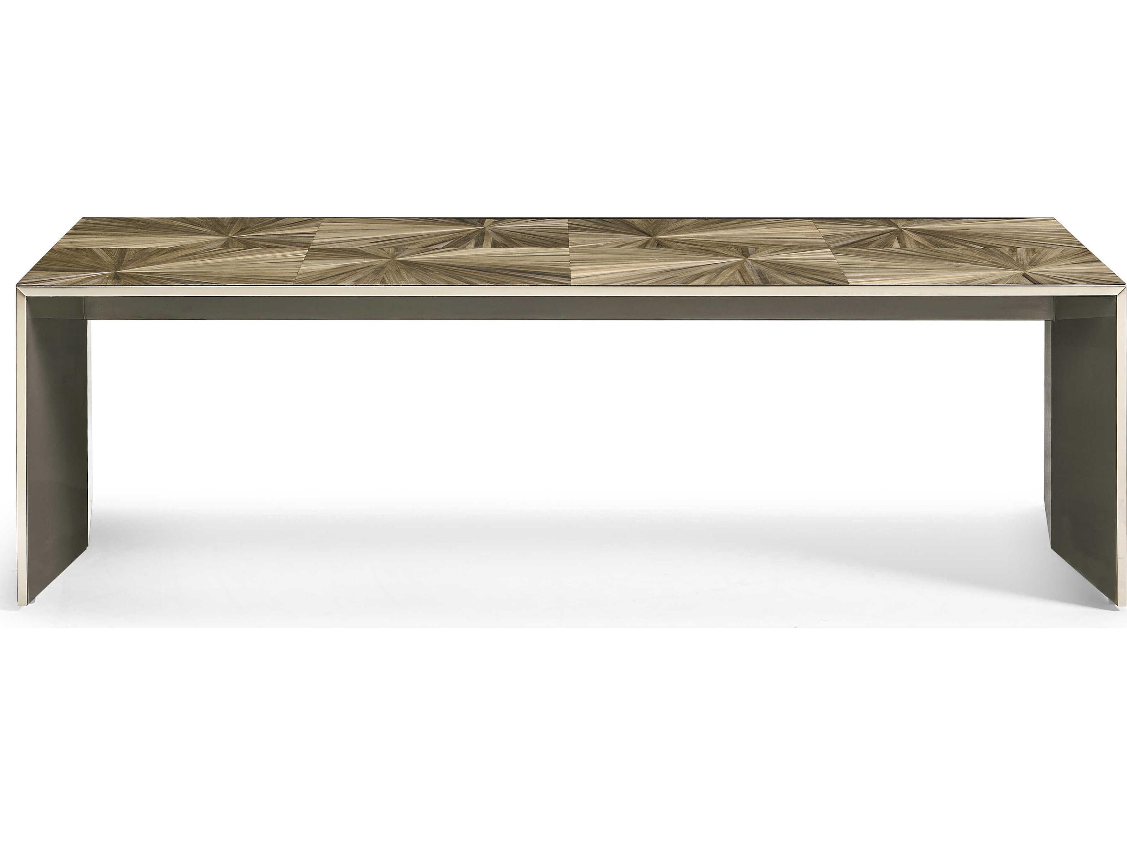 Jonathan Charles Jc Modern Rectangular Rattan Natural Straw JC Coffee Table