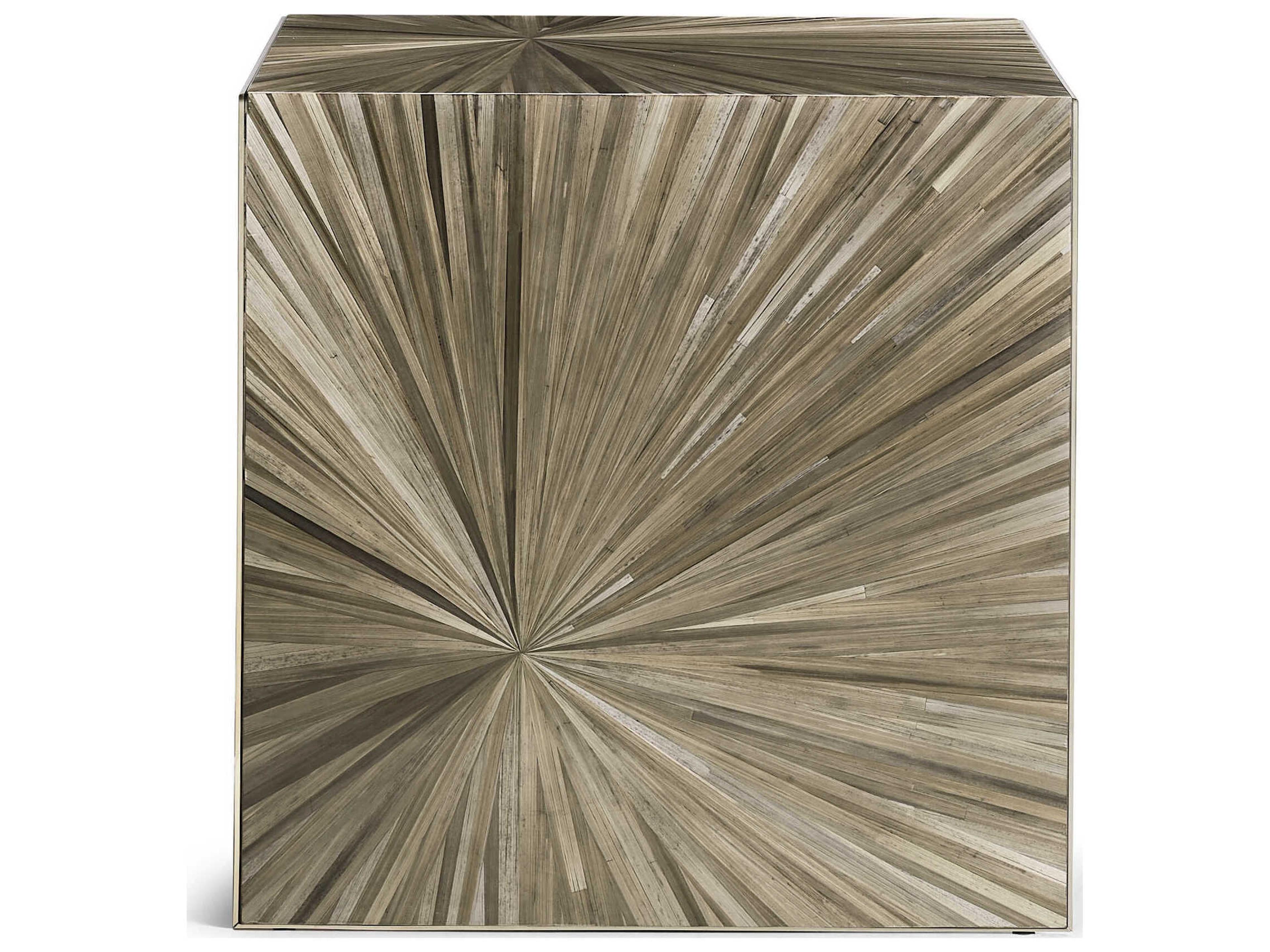 Jonathan Charles Jc Modern Square Rattan Natural Straw JC End Table