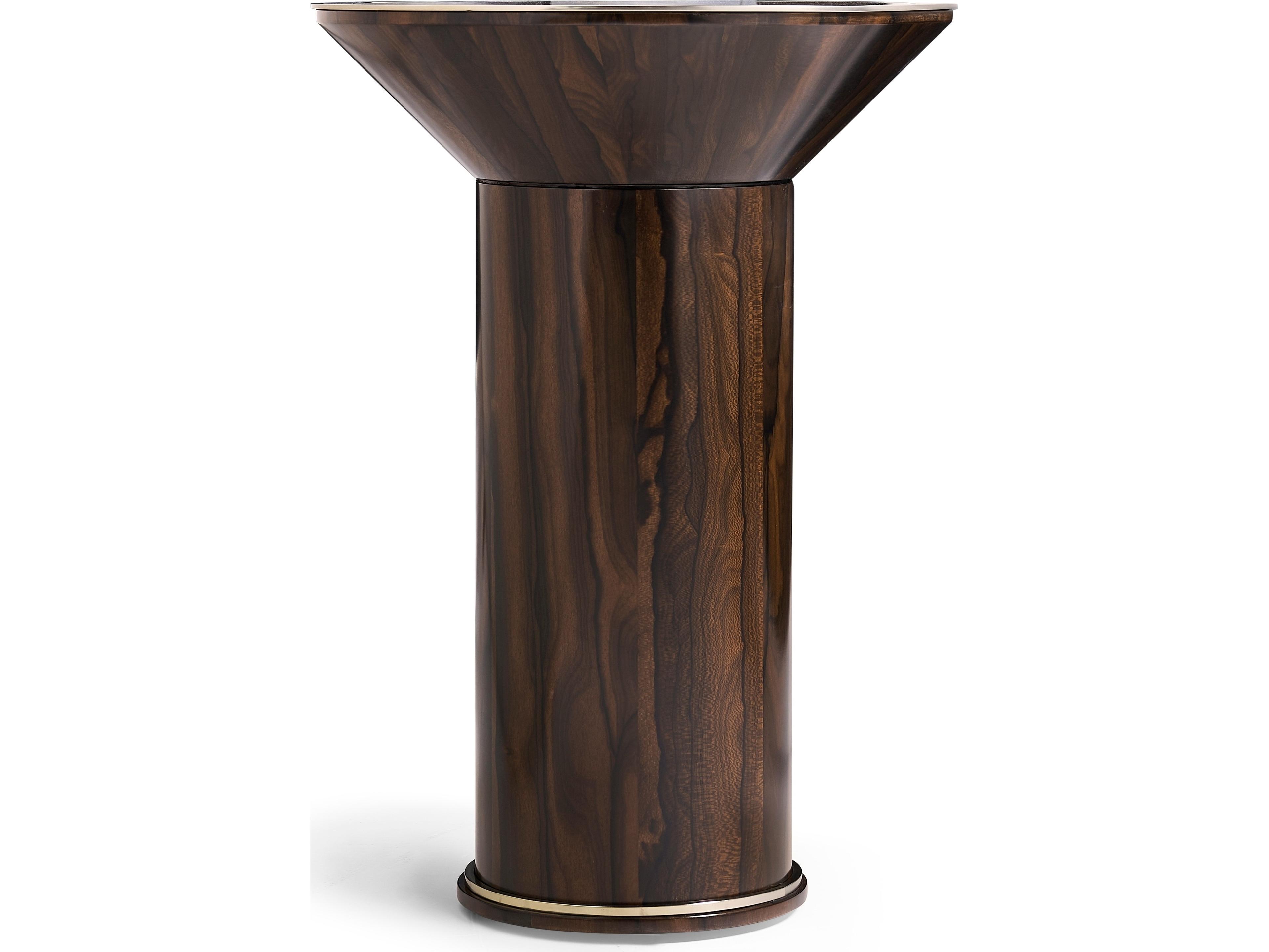 Jonathan Charles Jc Modern Round Wood Natural Straw End Table