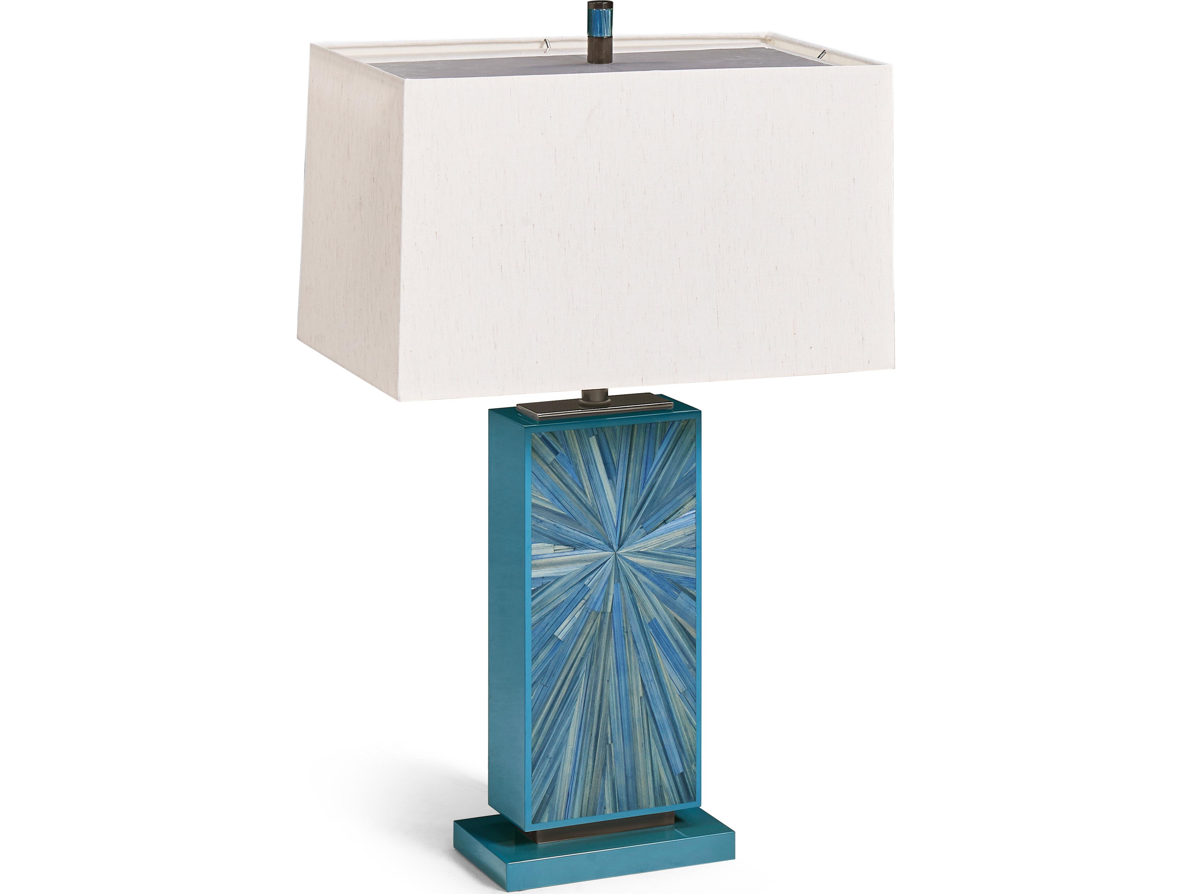 Jc Modern Azure Blue Straw Buffet Lamp