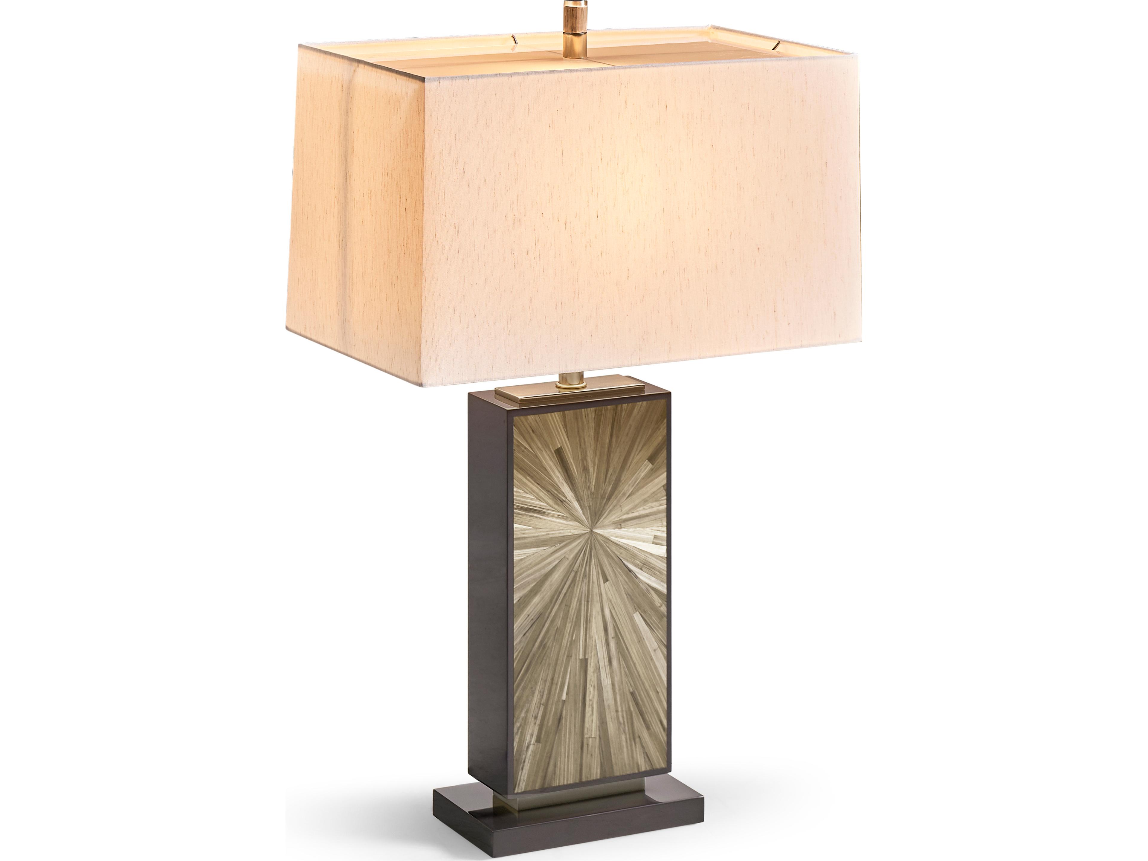 Jonathan Charles Jc Modern Natural Straw Gold Buffet Lamp