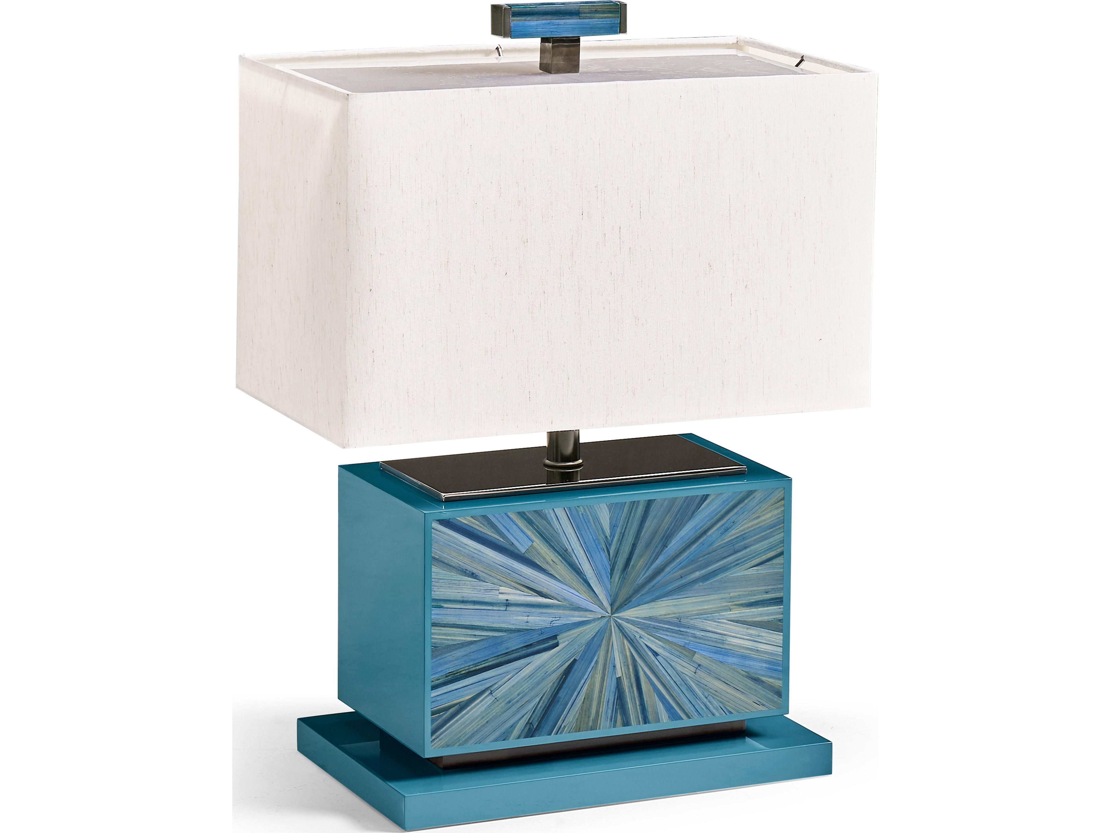 Jc Modern Azure Blue Straw Table Lamp