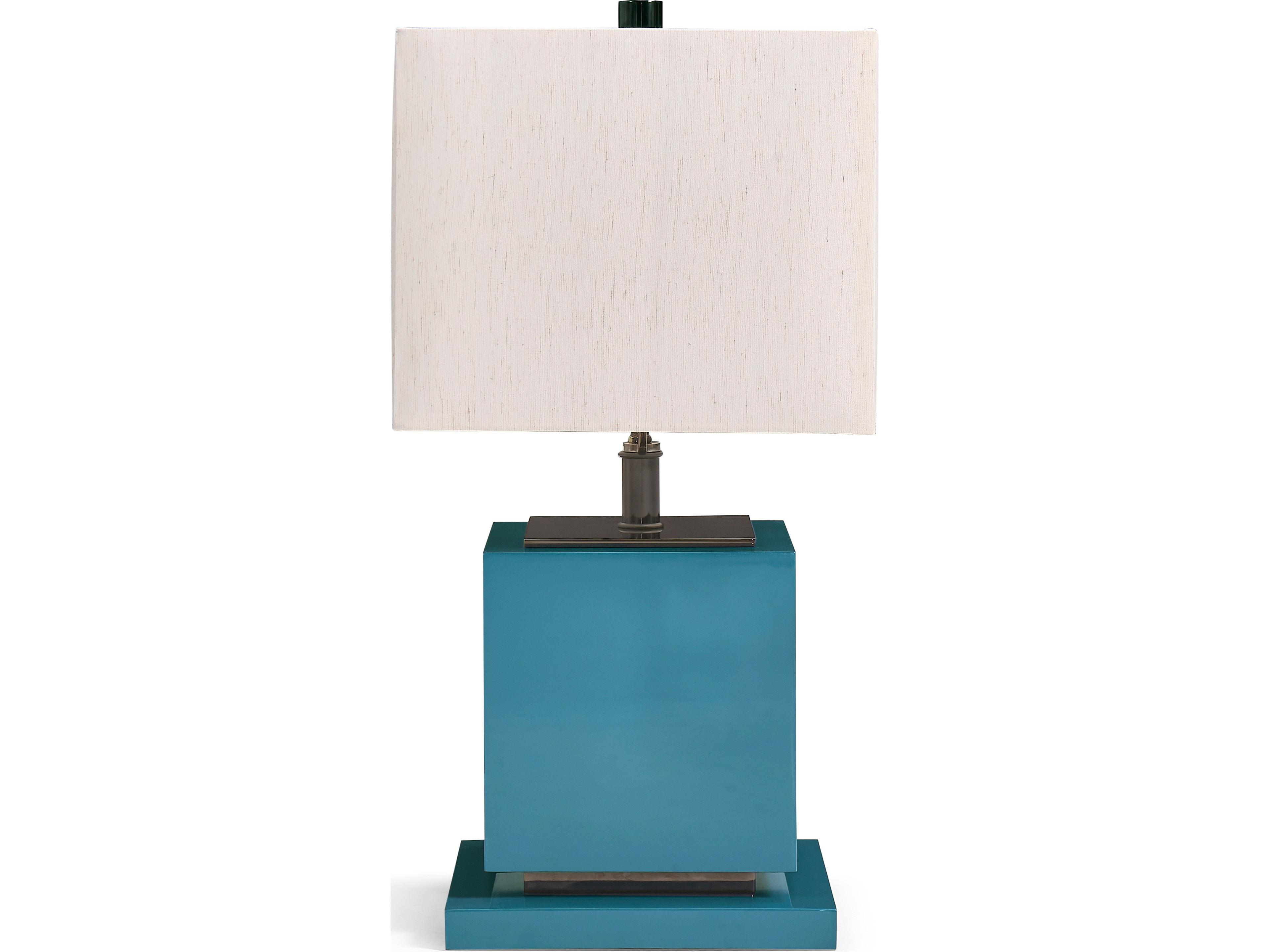 Jonathan Charles Jc Modern Azure Blue Straw Table Lamp