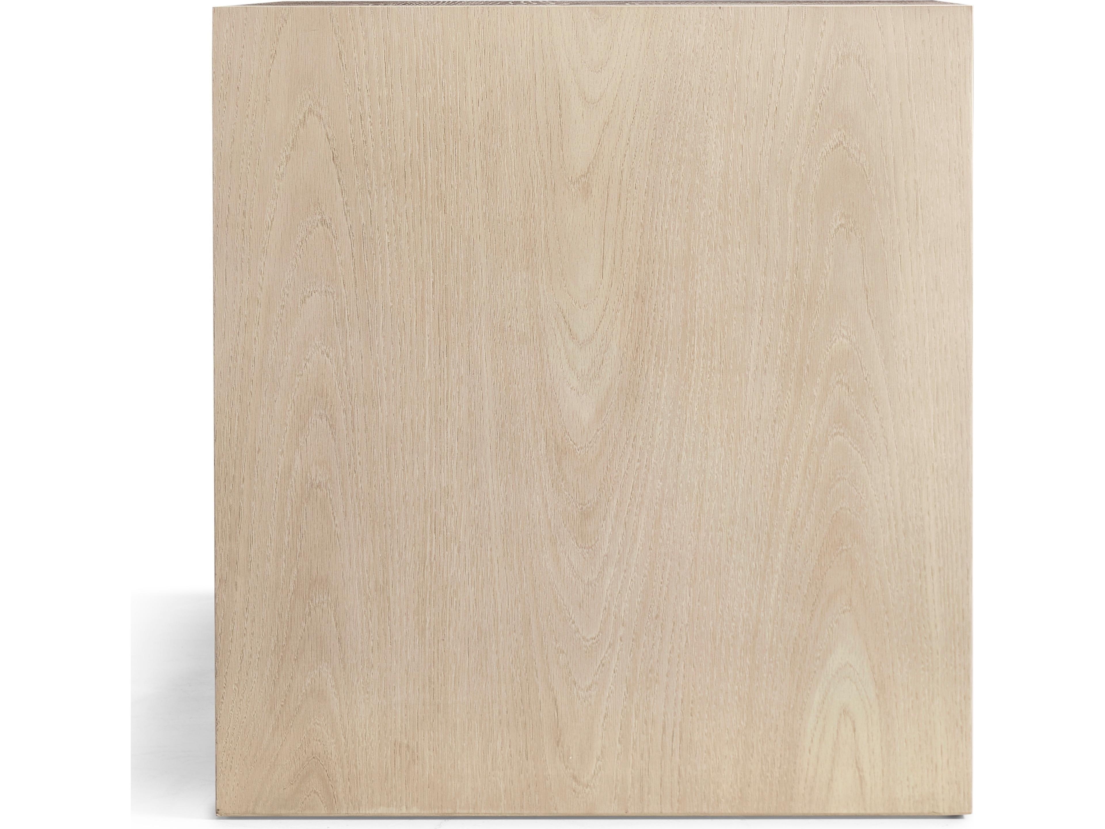 Jonathan Charles Water Square Wood White Washed Oak End Table