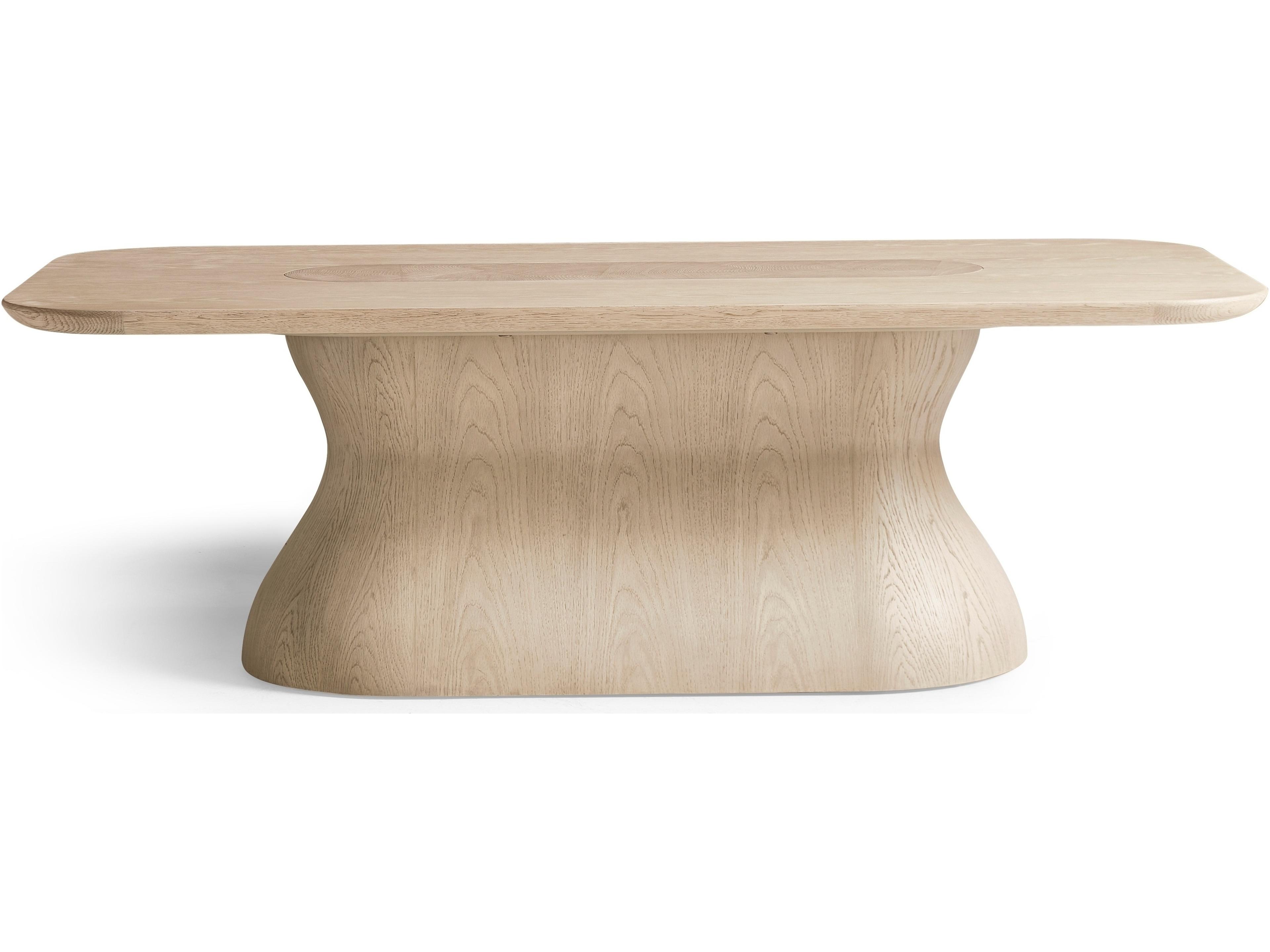 Jonathan Charles Water Rectangular Wood White Washed Oak Coffee Table