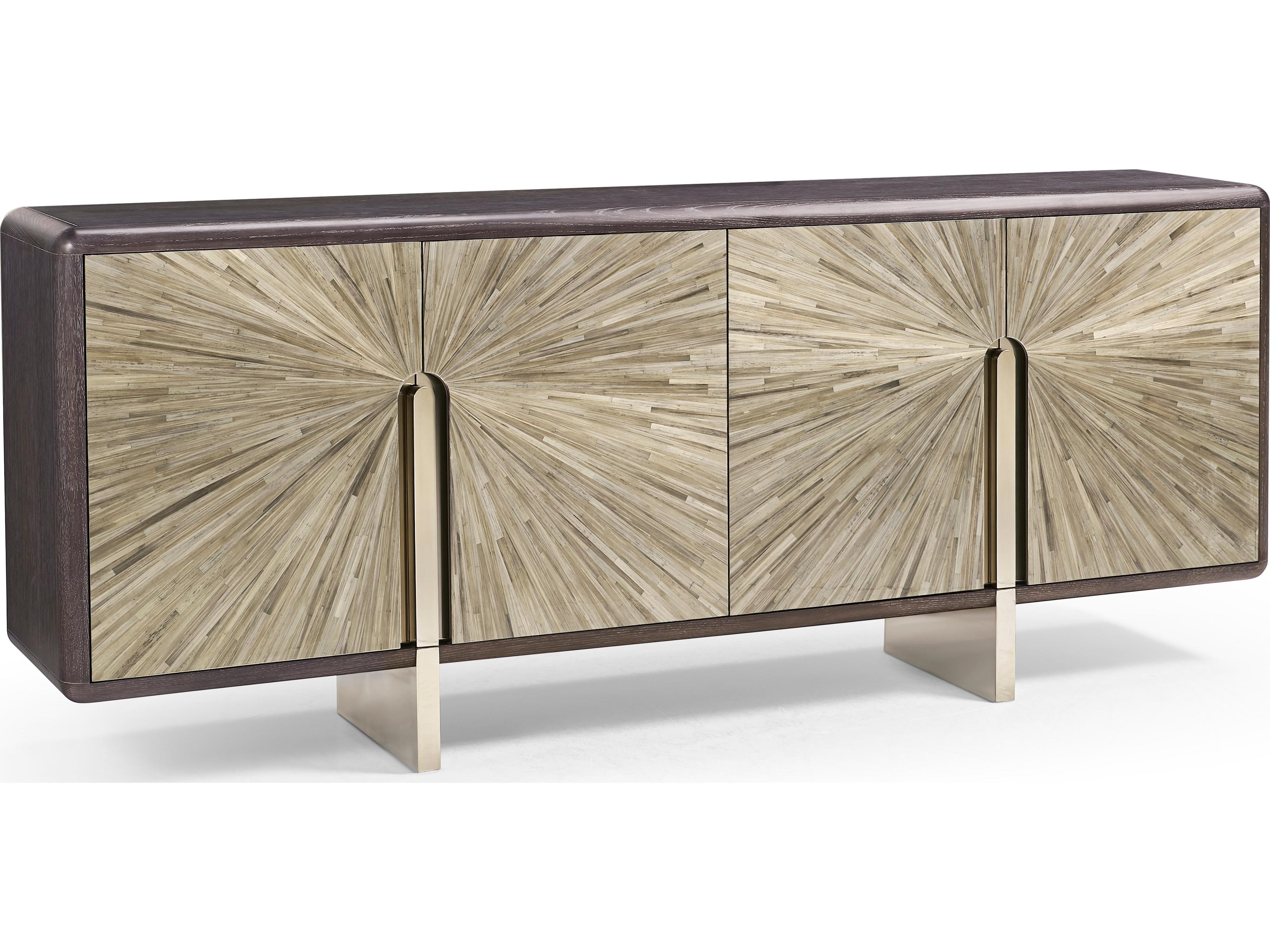 Jonathan Charles Jc Modern Terra 90" Oak Wood Natural Straw Sideboard