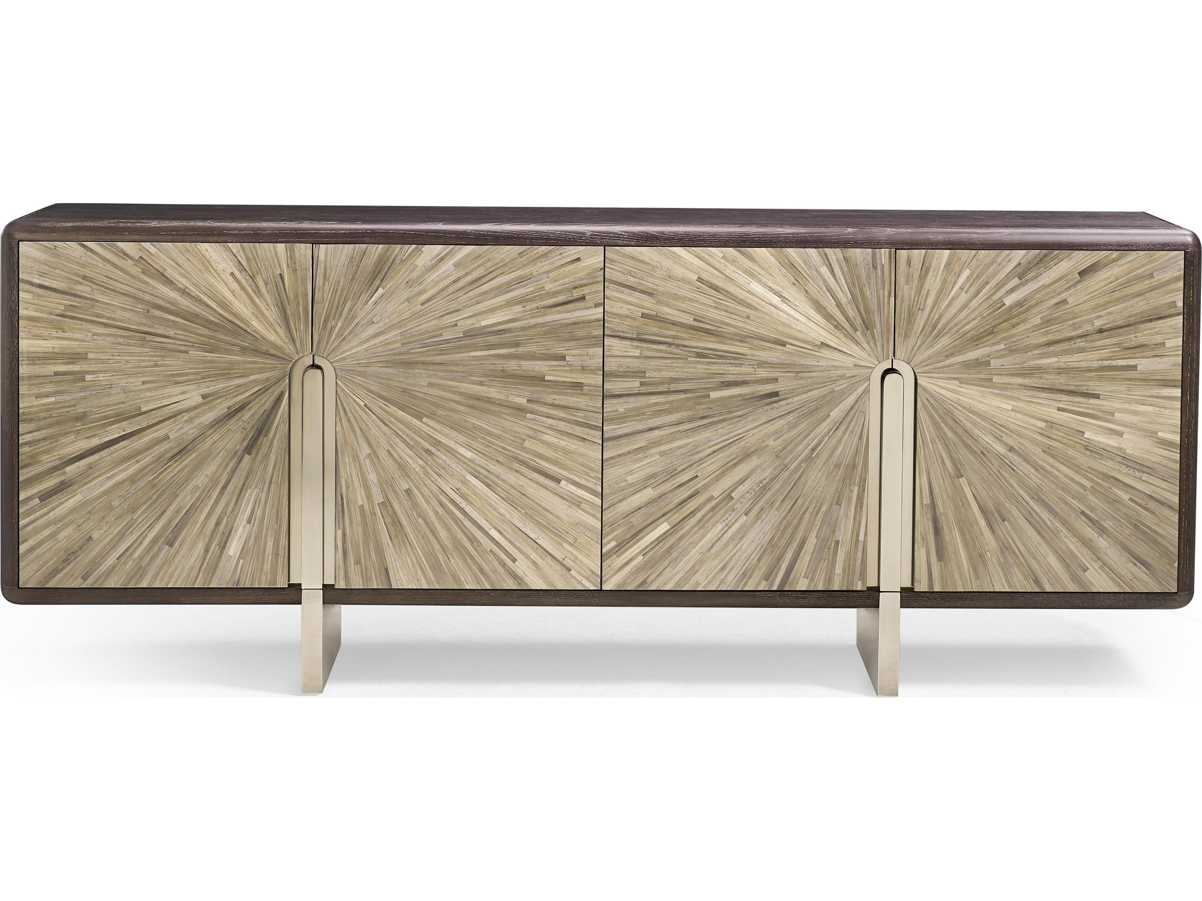 Jonathan Charles Jc Modern Terra 90" Oak Wood Natural Straw Sideboard