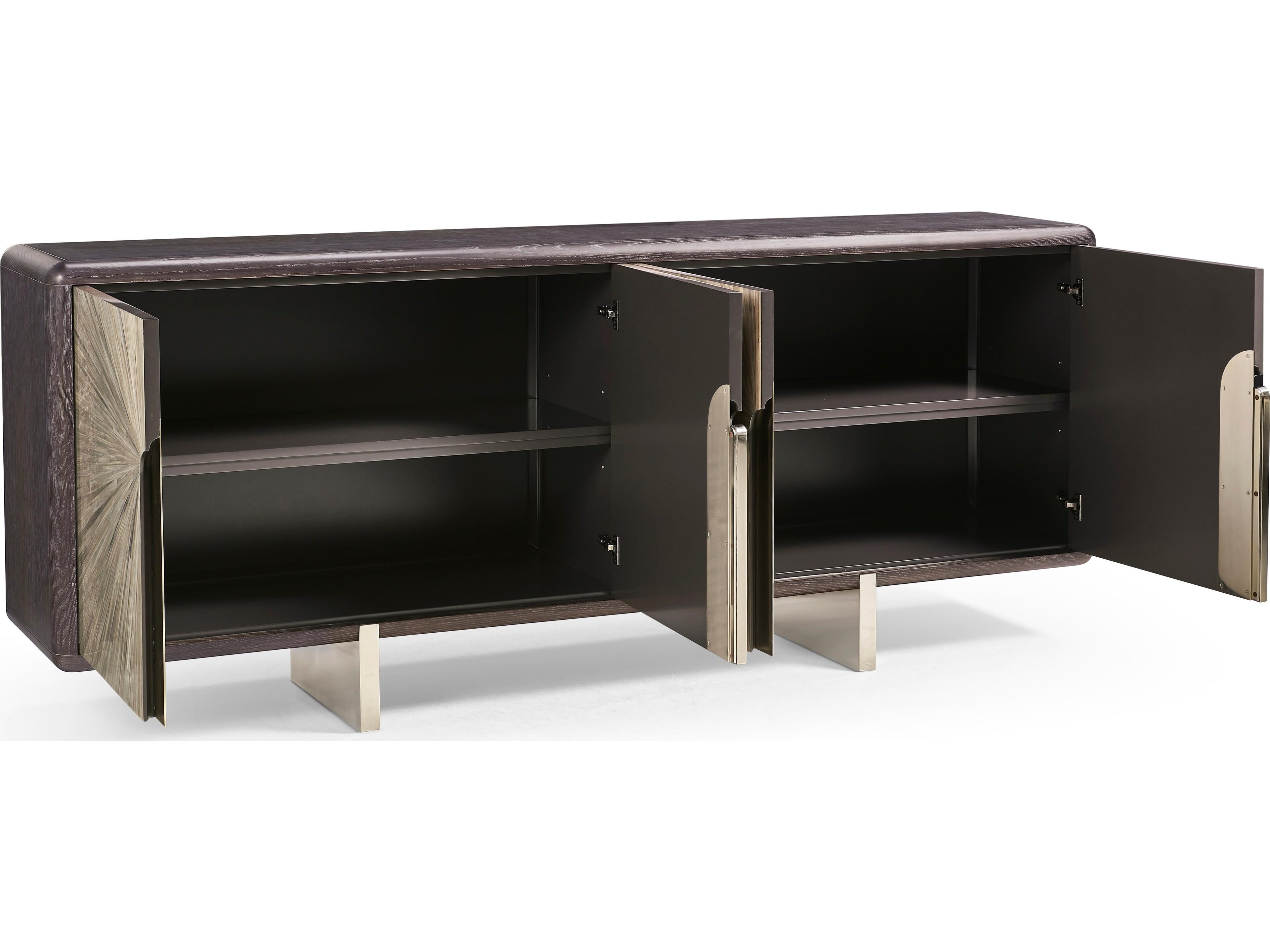 Jonathan Charles Jc Modern Terra 90" Oak Wood Natural Straw Sideboard