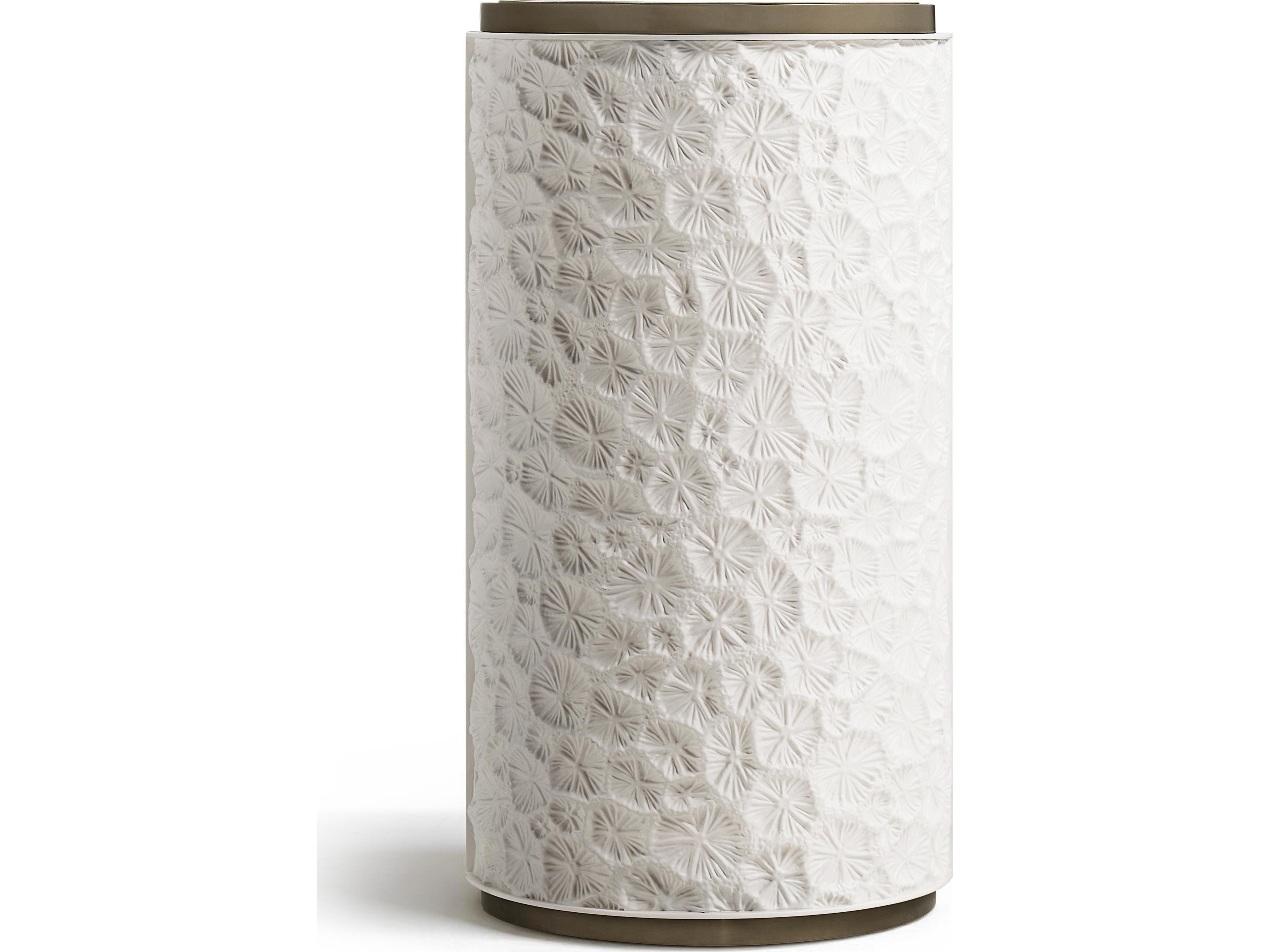 Jonathan Charles Water Round Wood White Washed Oak End Table