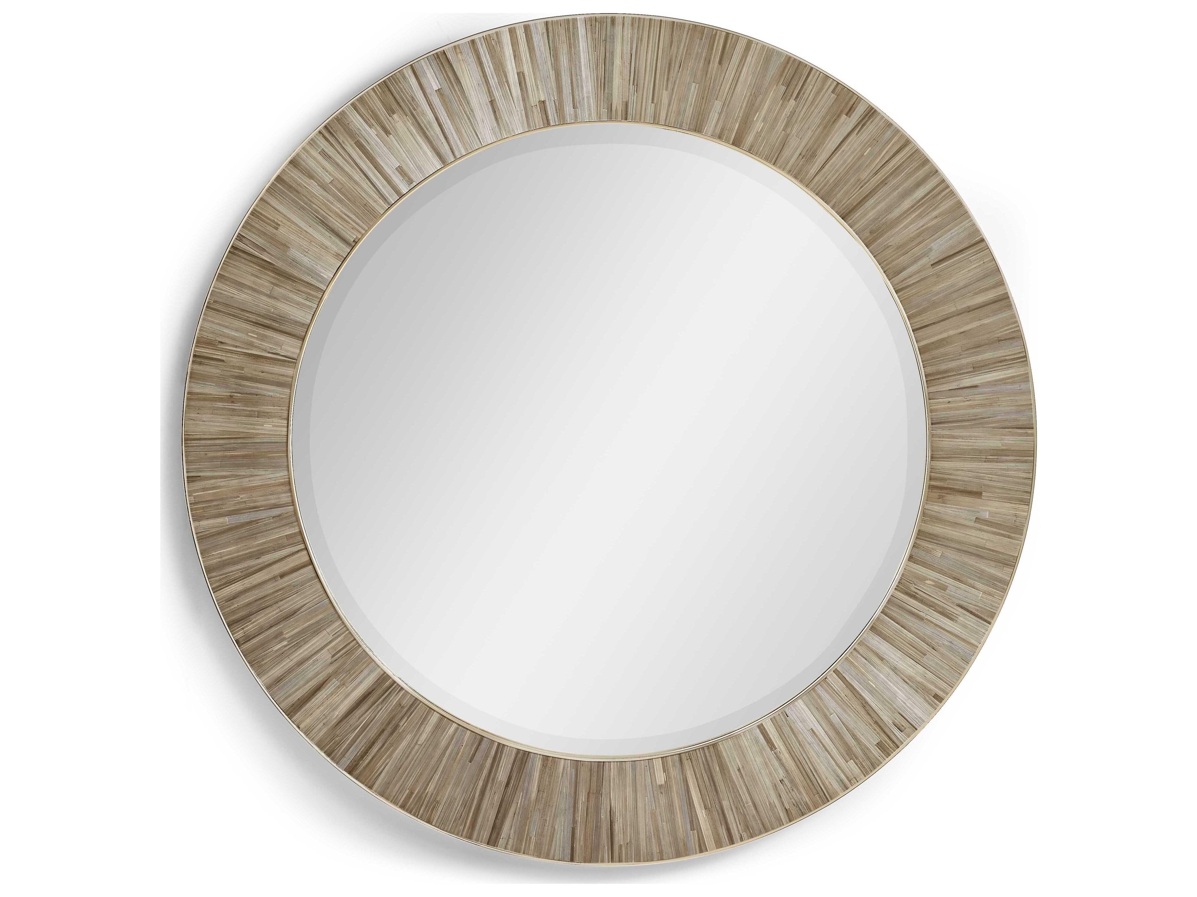 Jc Modern Natural Straw Wall Mirror Round