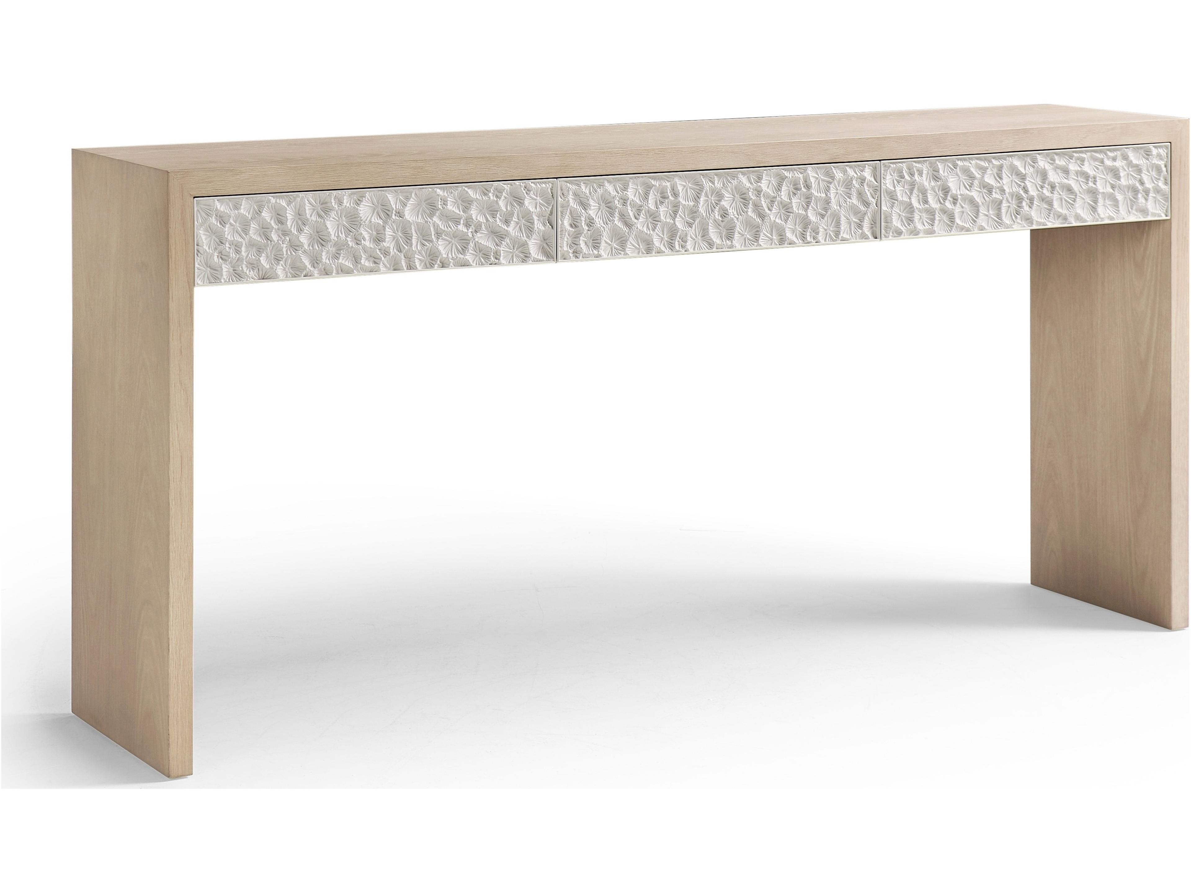 Jonathan Charles Water Rectangular Wood White Washed Oak Console Table