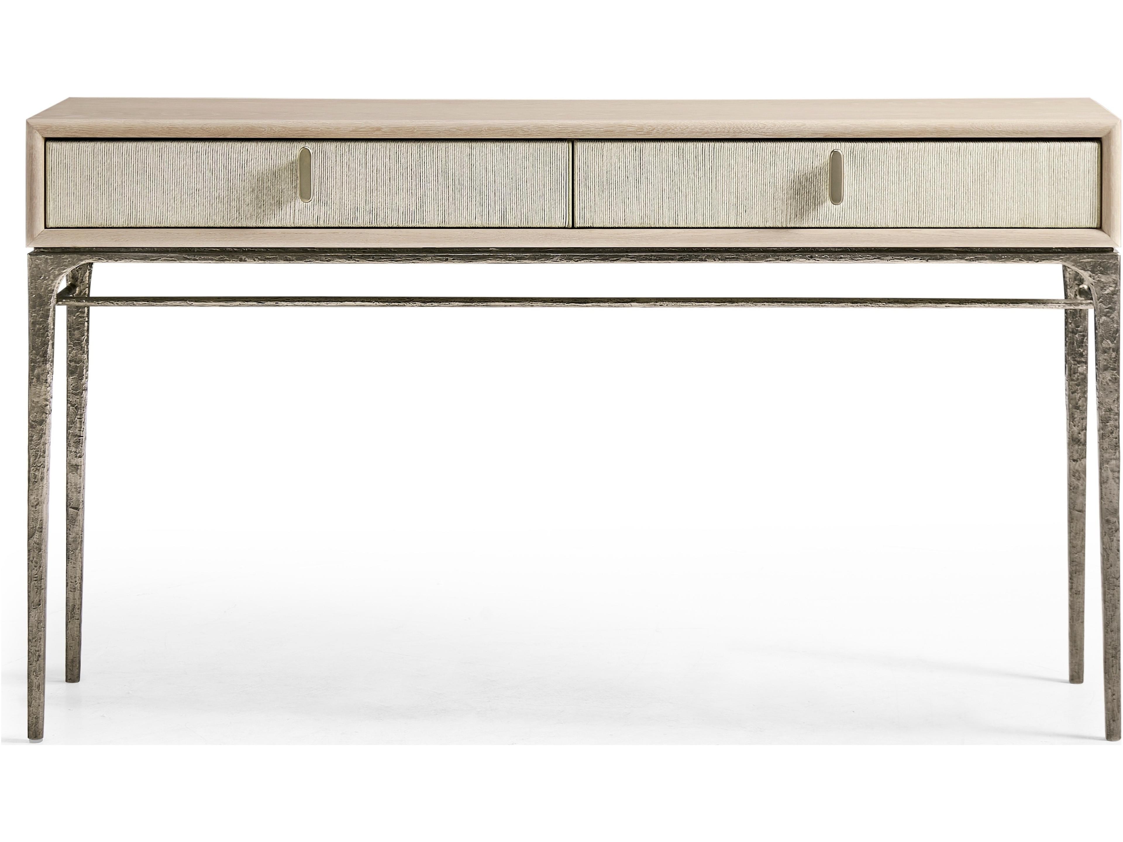 Jonathan Charles Water Rectangular Wood Whitewash Cord Console Table