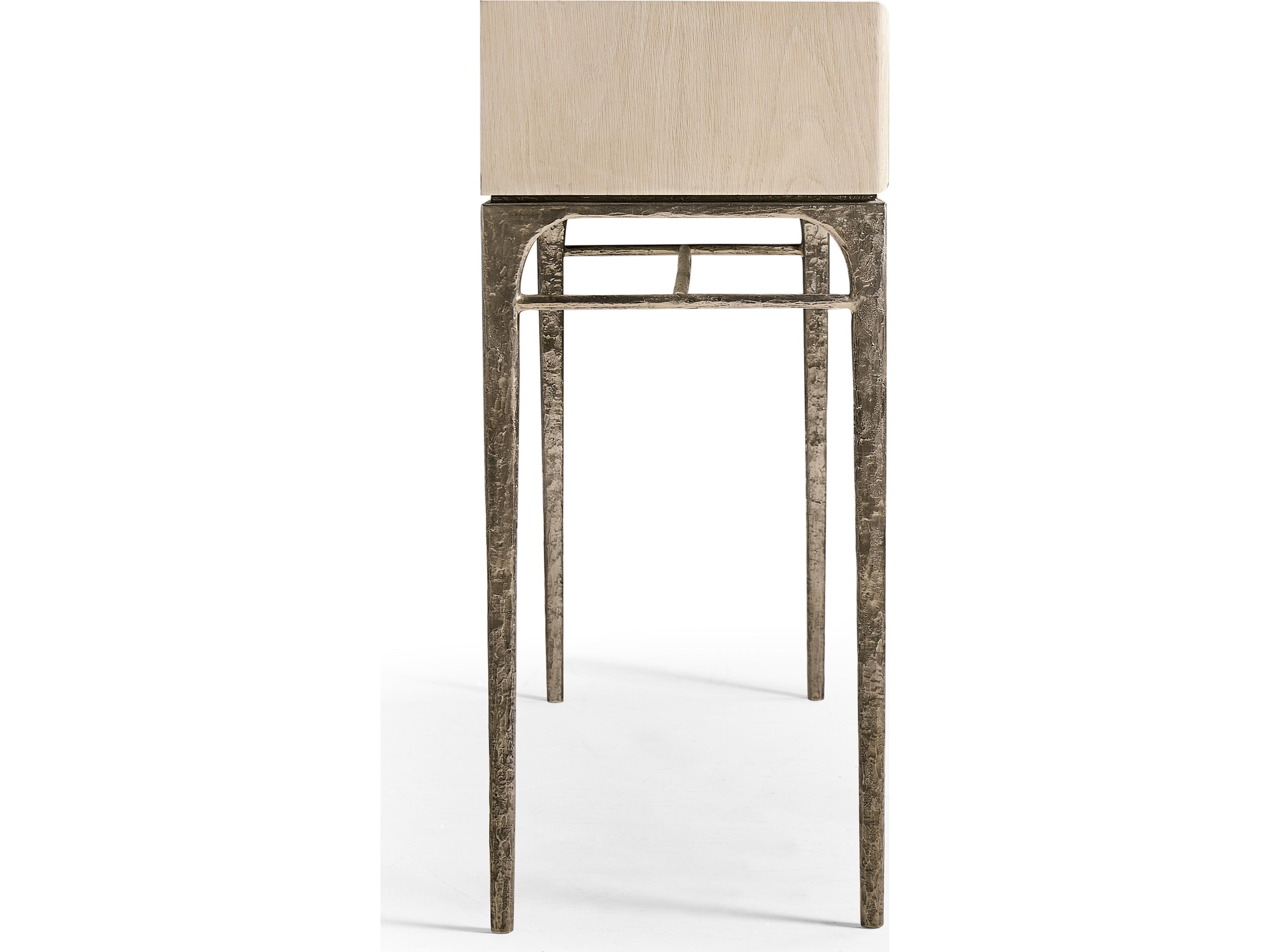 Jonathan Charles Water Rectangular Wood Whitewash Cord Console Table