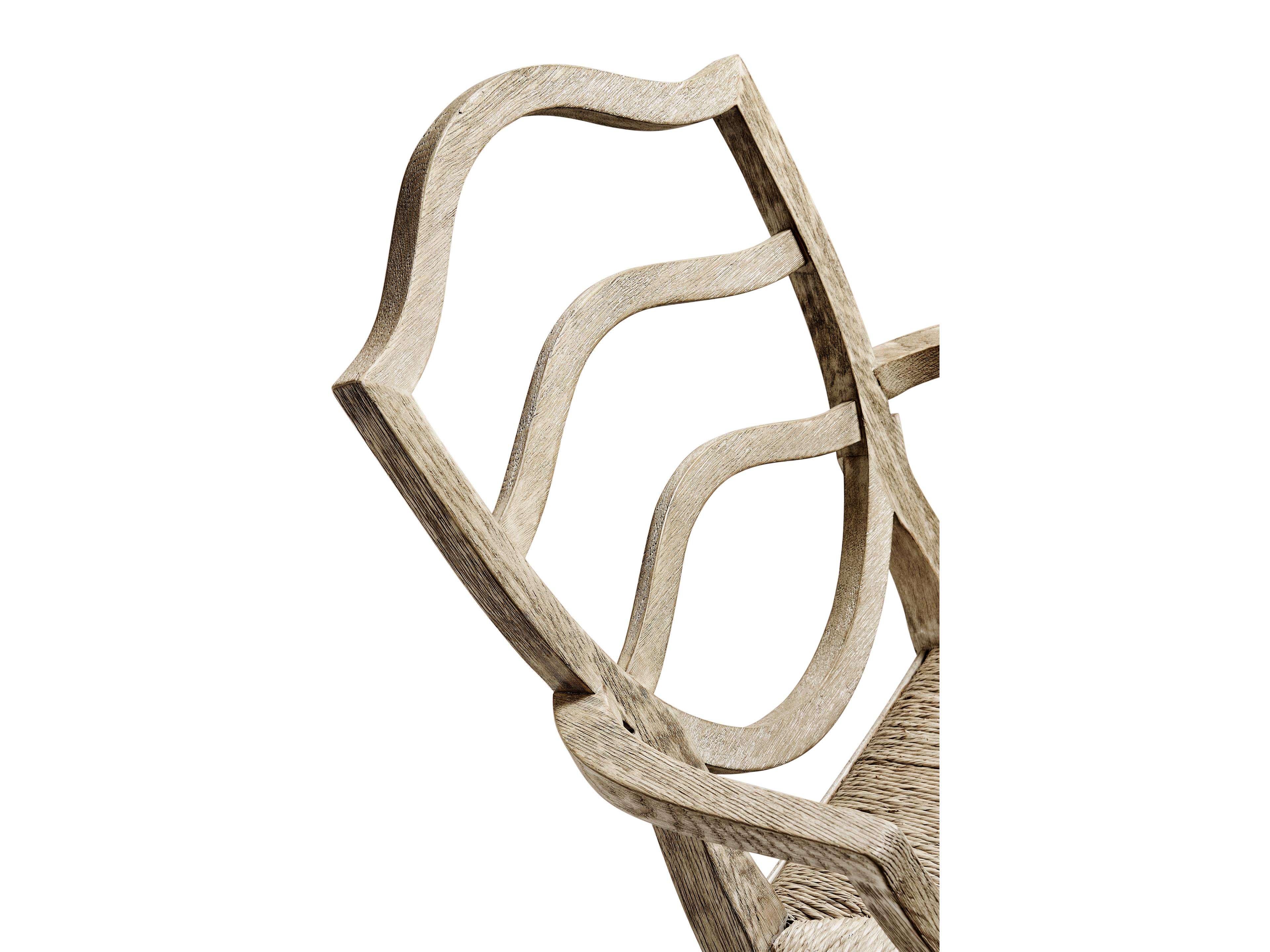 Jonathan Charles William Yeoward Oak Wood Gray Arm Dining Chair