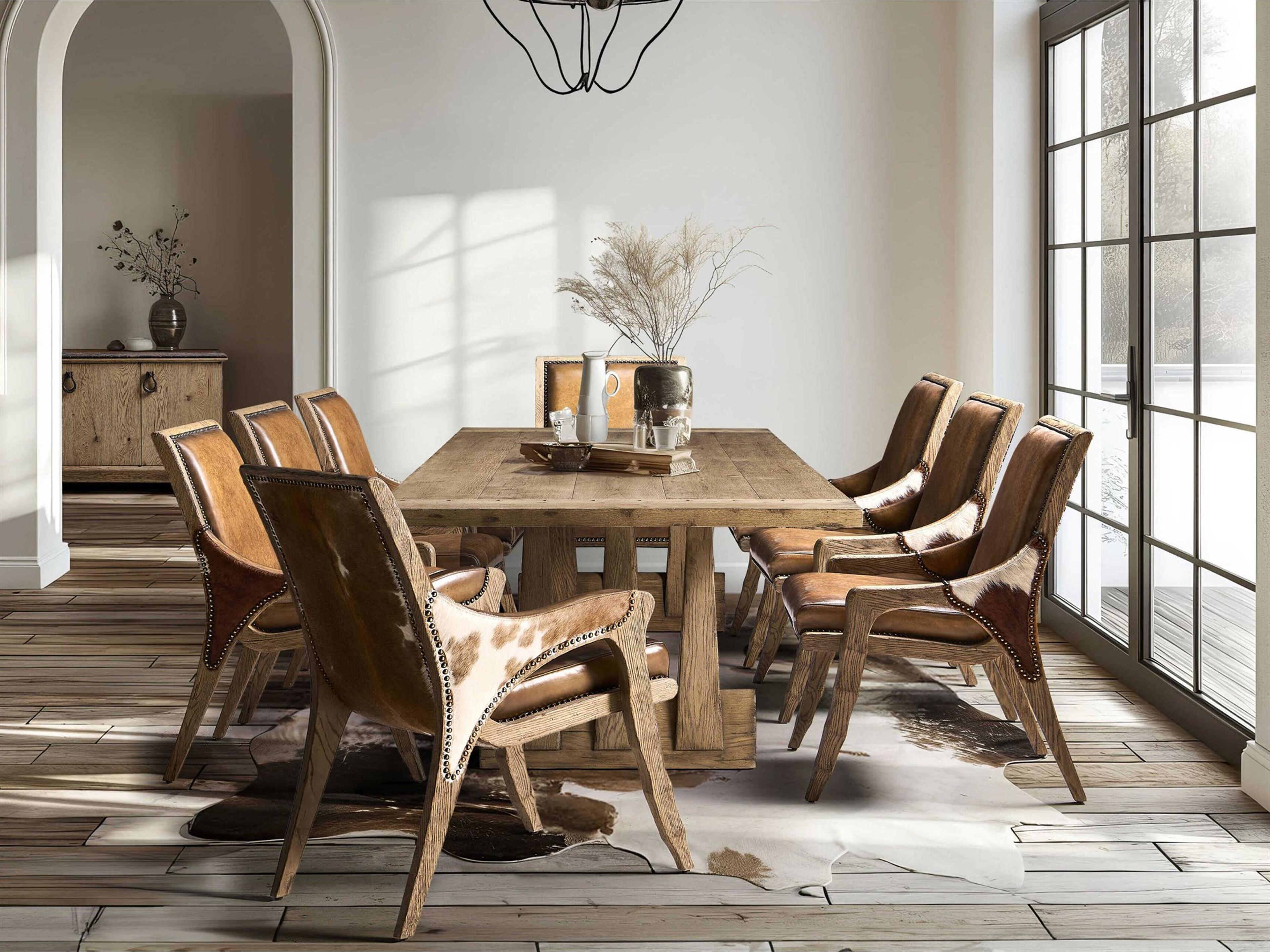 Echo Canyon Brown Oak Dining Room Set