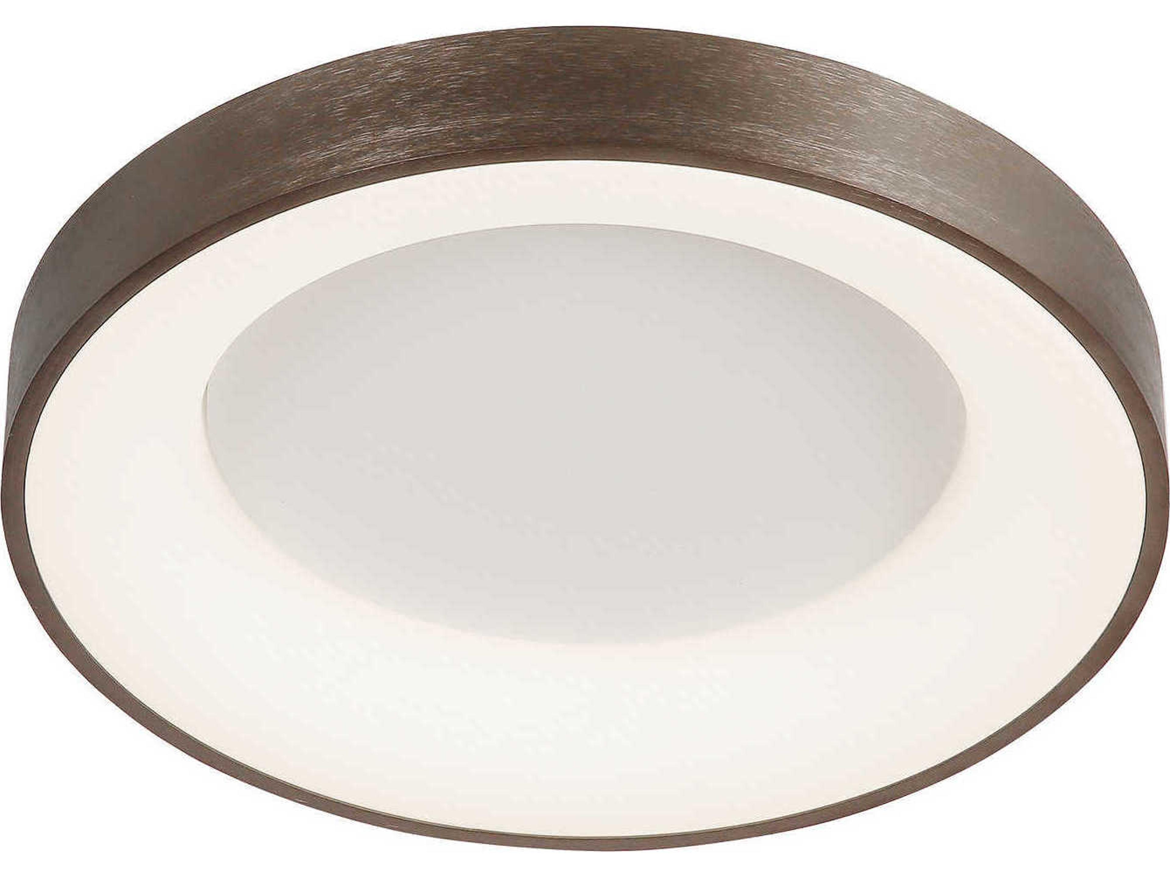 Acryluxe Light Bronze LED Round Flush Mount