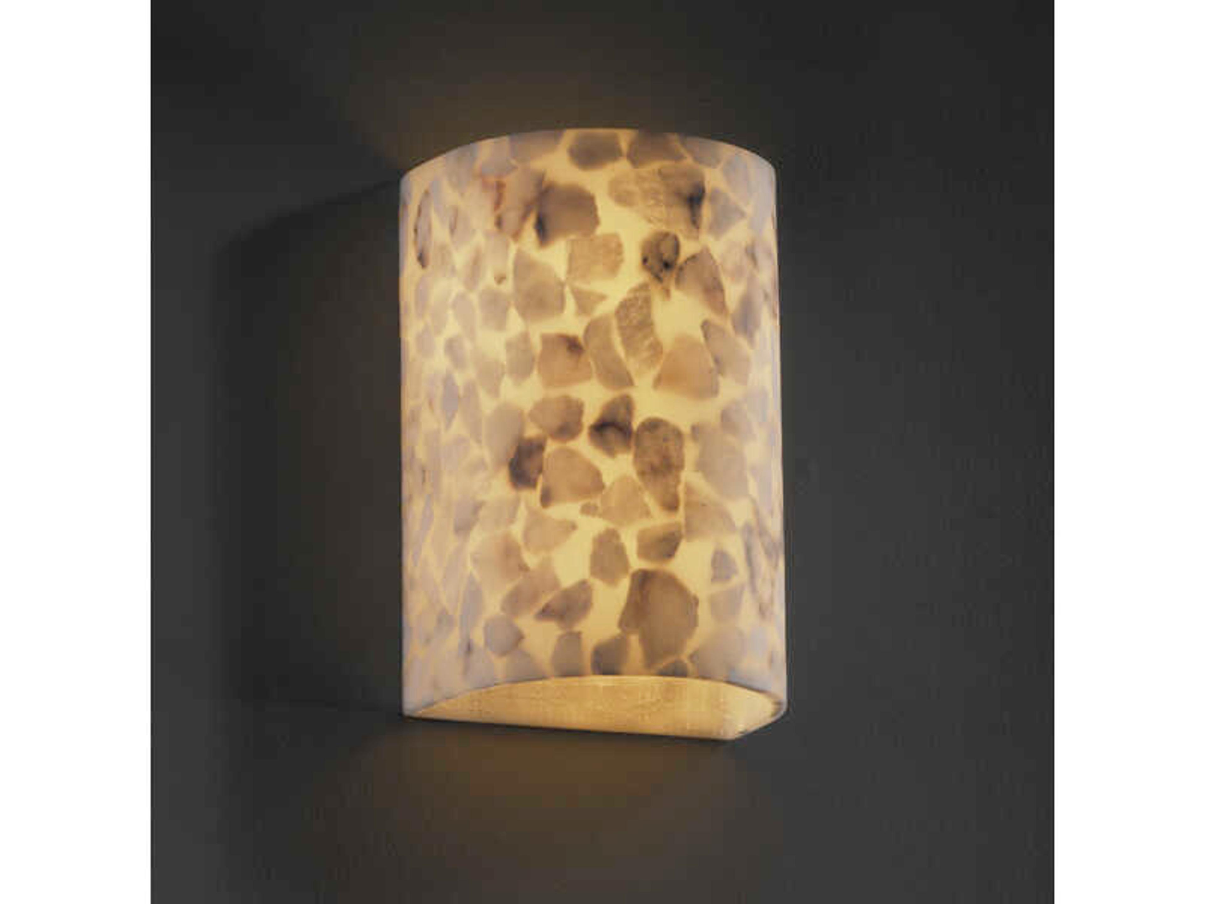 Justice Design Group Alabaster Rocks 2-Light Bronze Wall Sconce