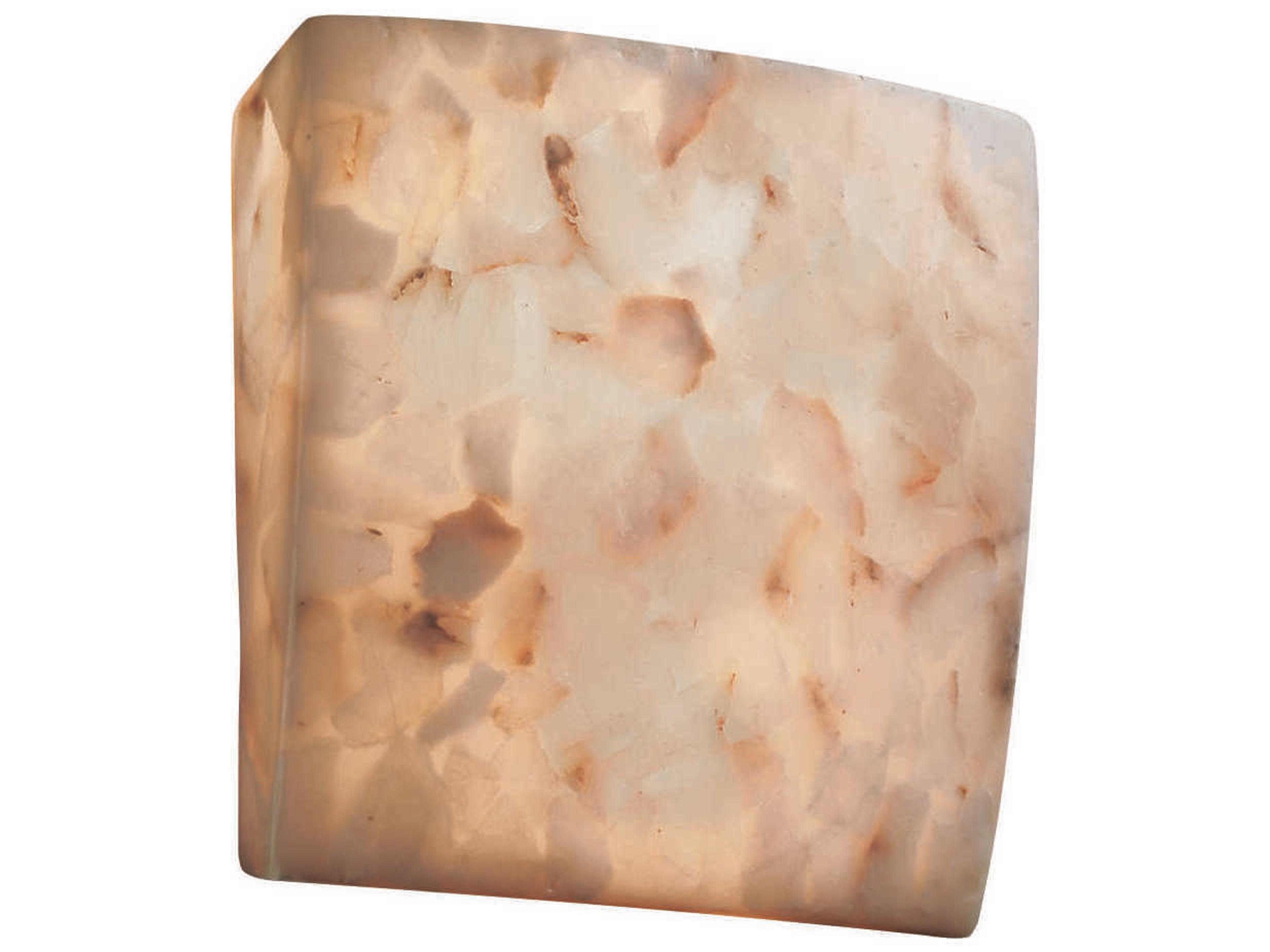 Justice Design Group Alabaster Rocks 2-Light Bronze Wall Sconce