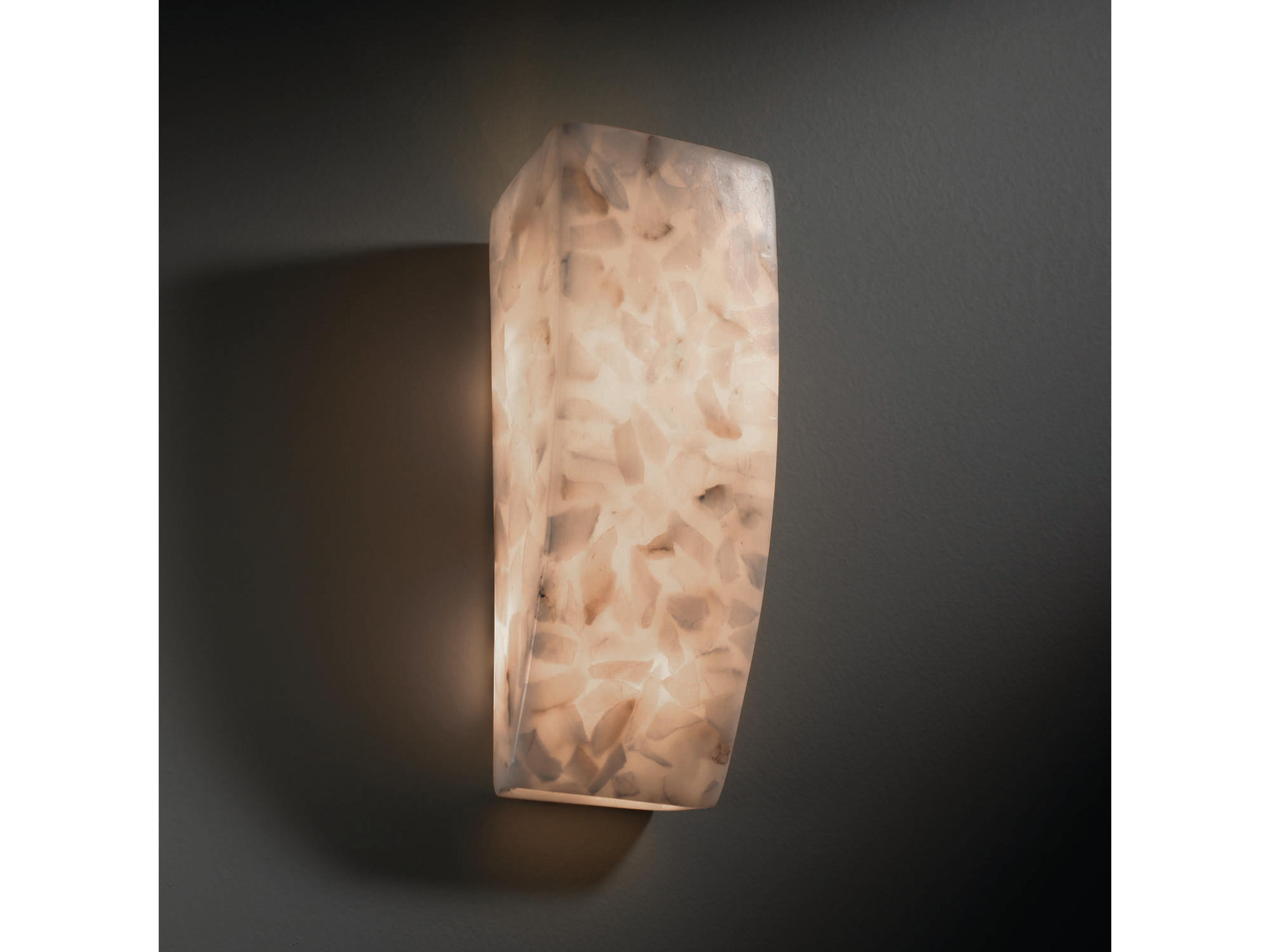Justice Design Group Alabaster Rocks Brown Wall Sconce