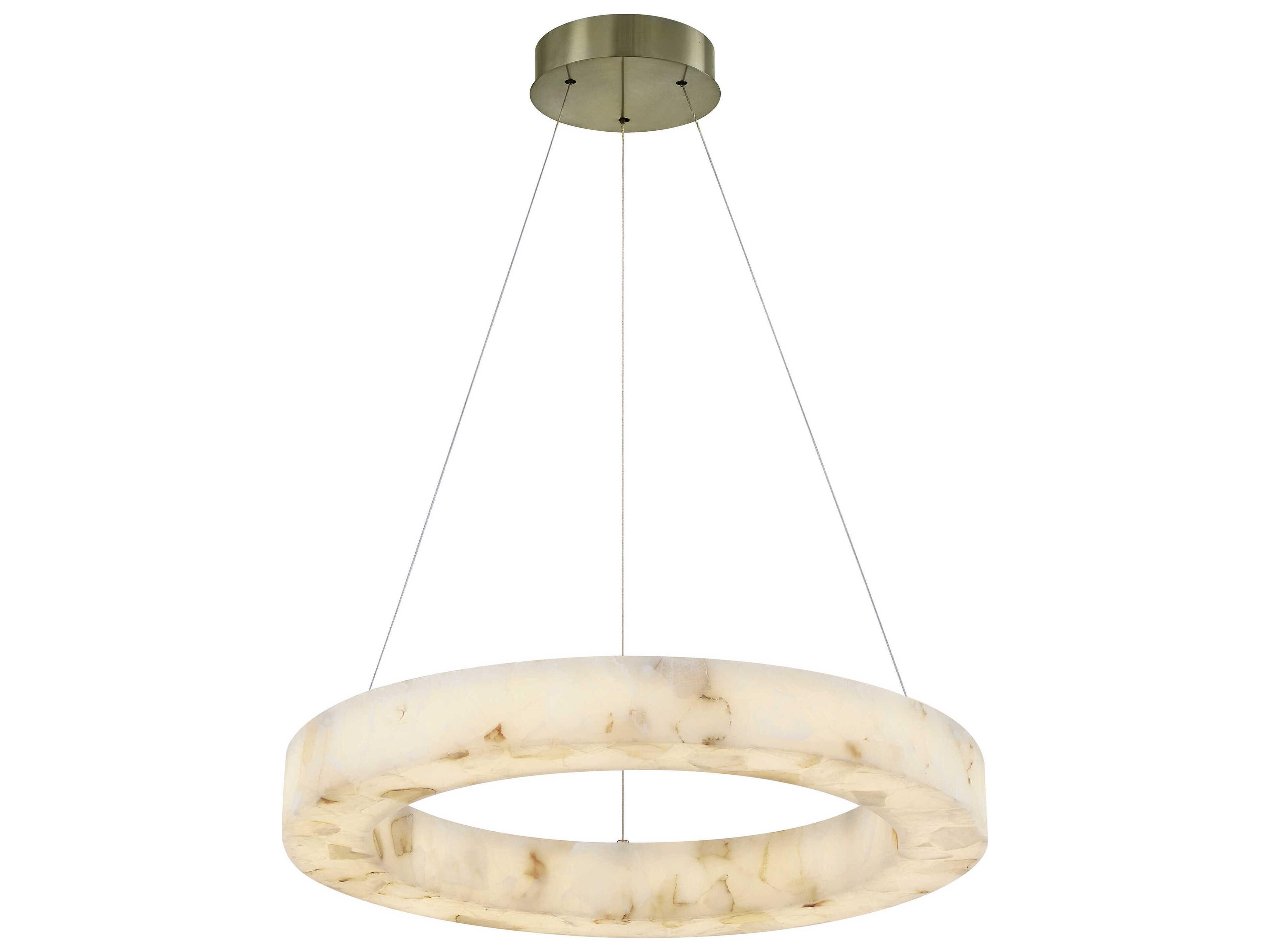 Justice Design Group Lumenaria Medley Brushed Brass White Round Pendant