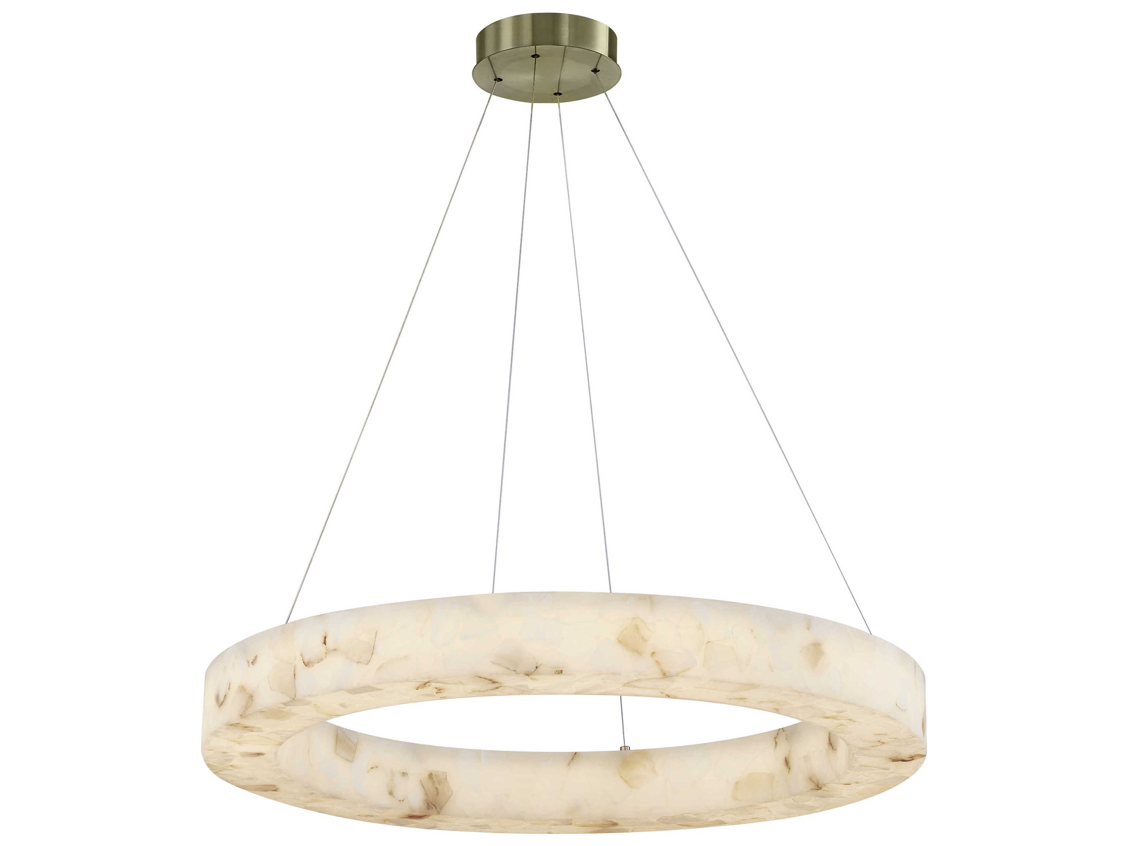 Justice Design Group Lumenaria Medley Brushed Brass White Round Pendant